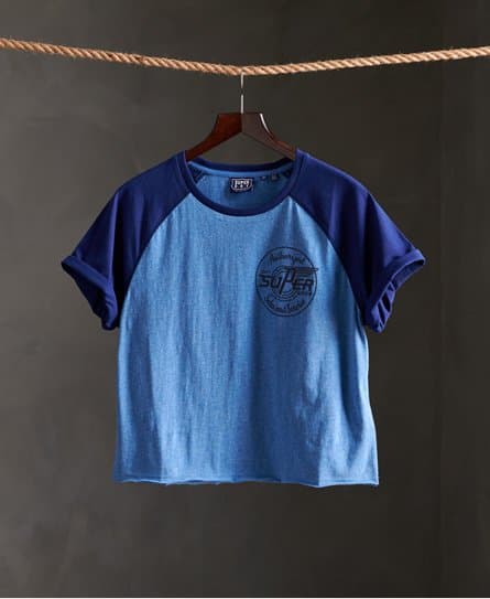 Superdry Superdry Speedway-T-skjorte med raglanermer og firkantet boyfriend-passfo