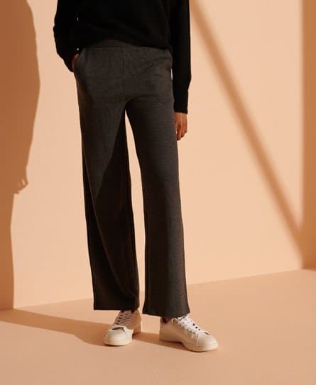 Superdry Superdry Vidbente joggebukser i myk ribbestrikk