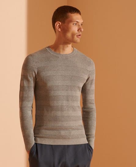 Superdry Superdry Supima-genser med rund hals og struktur
