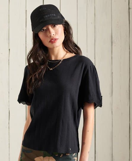 Superdry Superdry T-skjorte med broderte ermer
