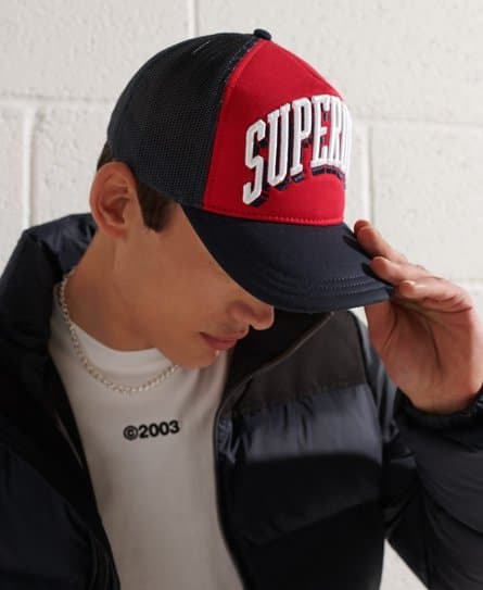 Superdry Superdry Truckercaps med trefarget Sport-logo