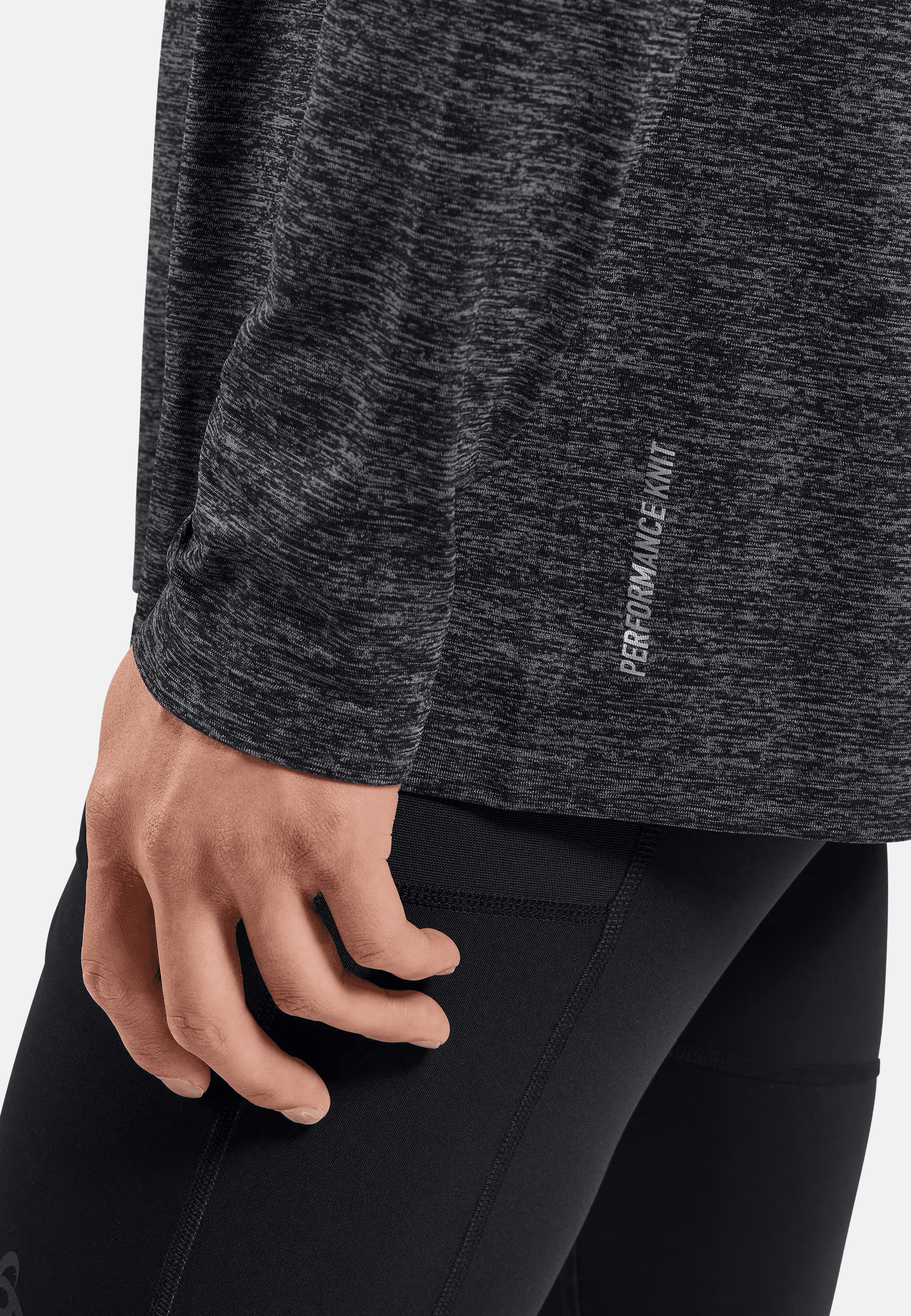 Odlo Odlo Men's T-shirt Crew Neck Long Sleeve Essential Seamless Grey Melange