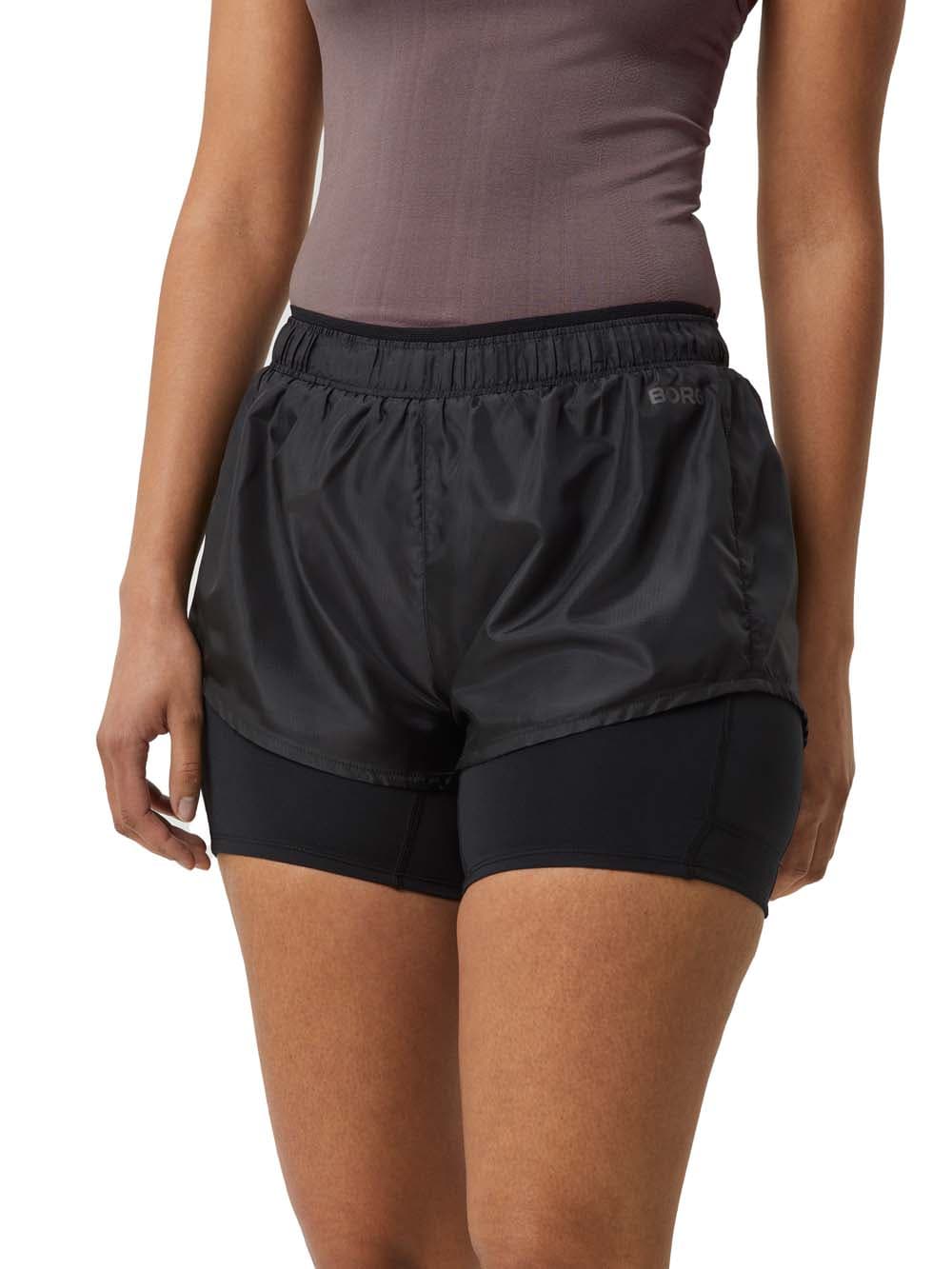 Björn Borg Björn Borg Women's Borg Running Shorts 2 In 1 Black Beauty