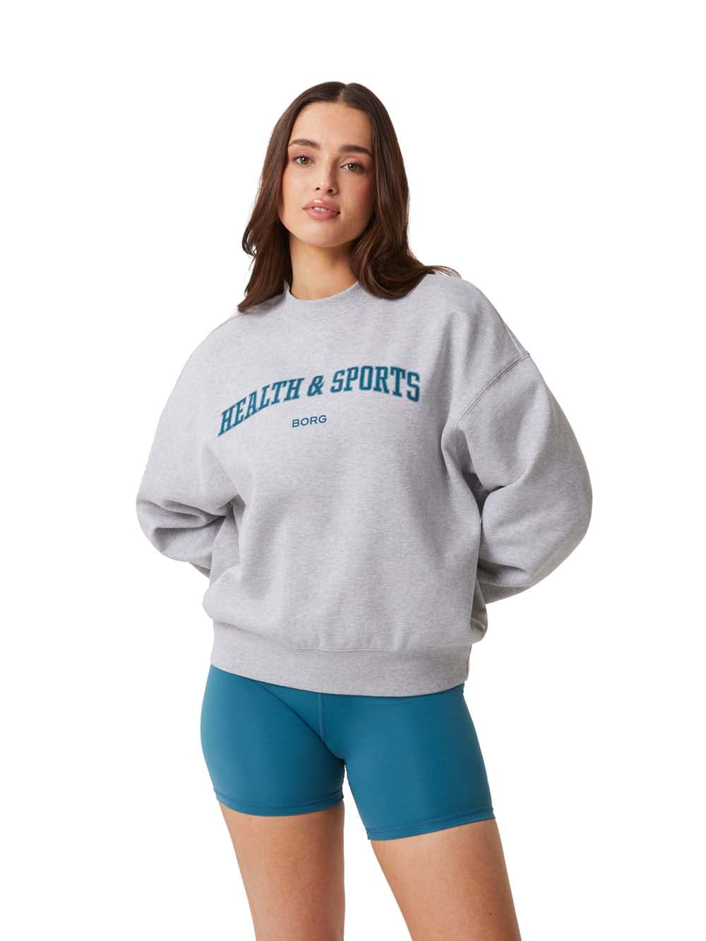 Björn Borg Björn Borg Women's Studio Oversized Crew Light Grey Melange