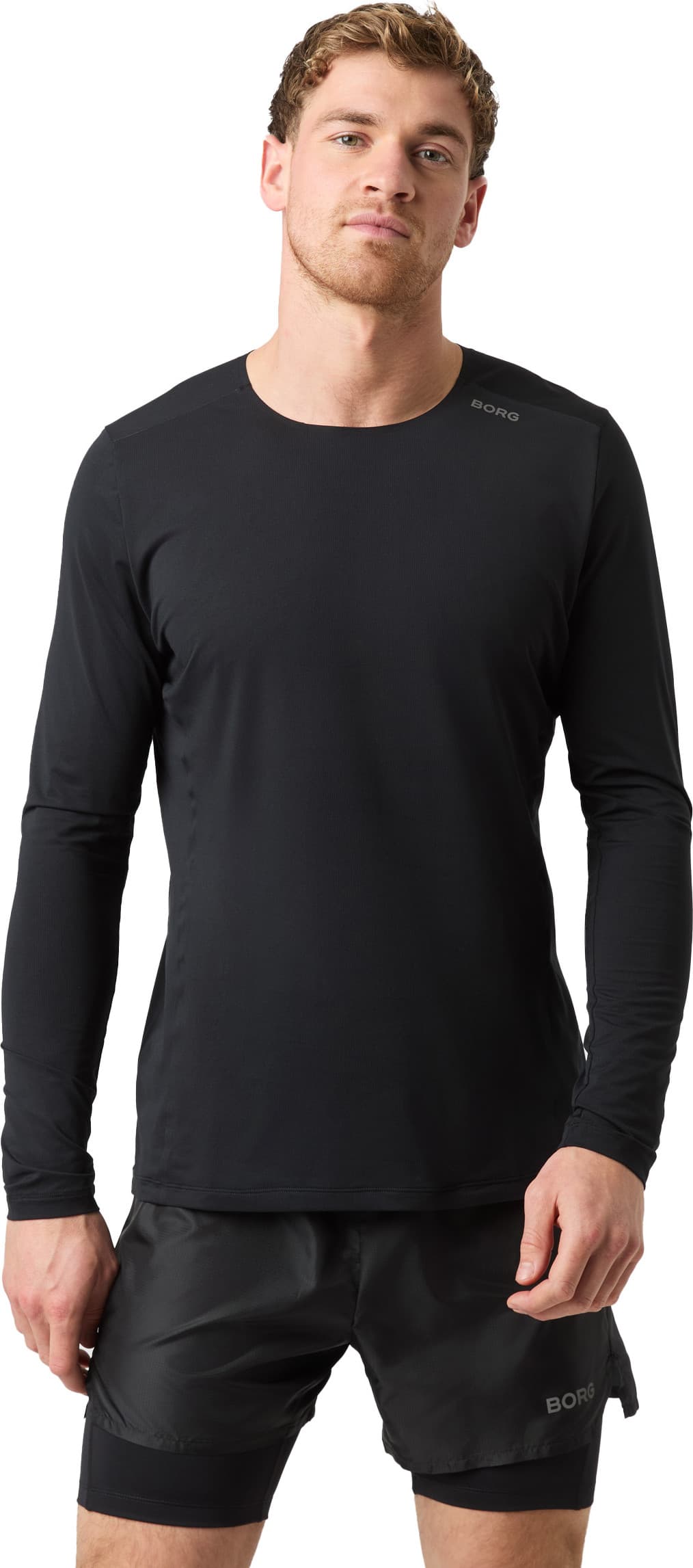 Björn Borg Björn Borg Men's Borg Running Feather Long Sleeve T-Shirt Black Beauty