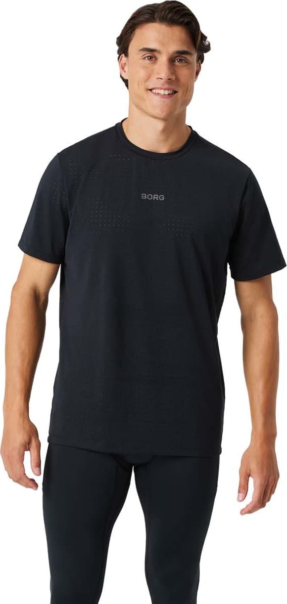 Björn Borg Björn Borg Men's Borg Running Perforated T-Shirt Black Beauty