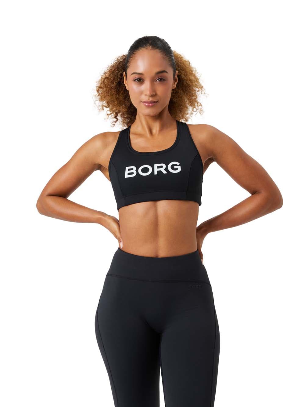 Björn Borg Björn Borg Women's Borg Mid Support Sports Bra Black Beauty