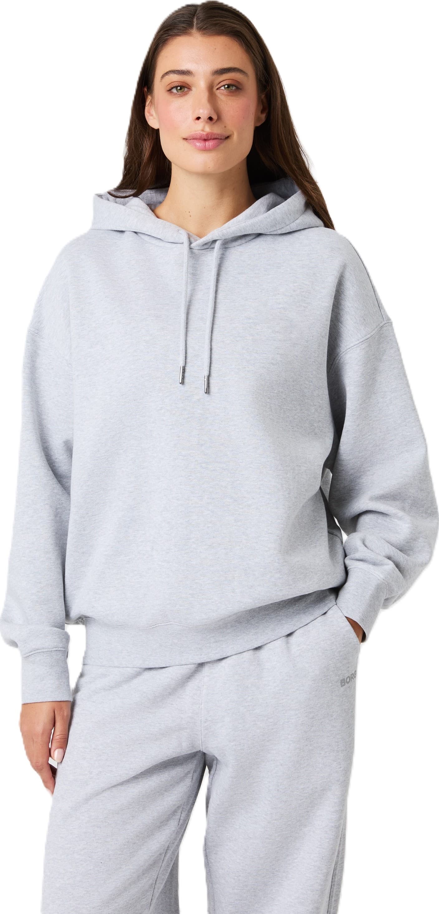 Björn Borg Björn Borg Women's Studio Oversized Hoodie Light Grey Melange