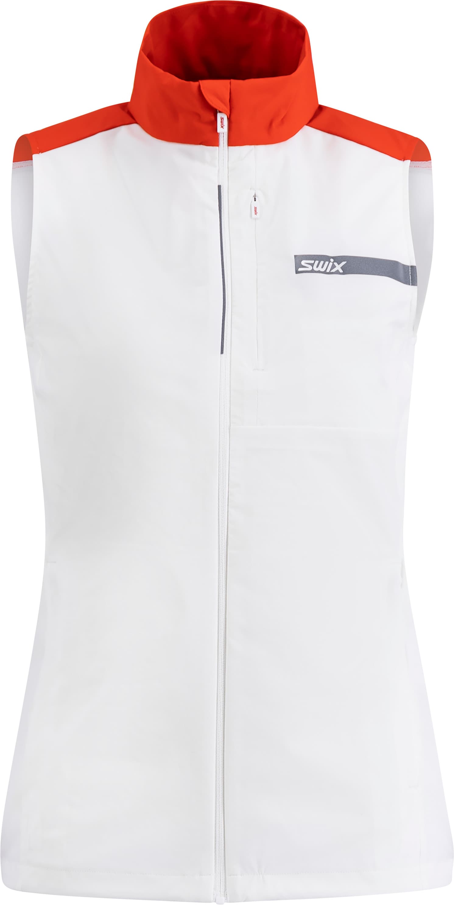 swix Swix Women's Roadline Wind Vest Bright White/Fiery Red