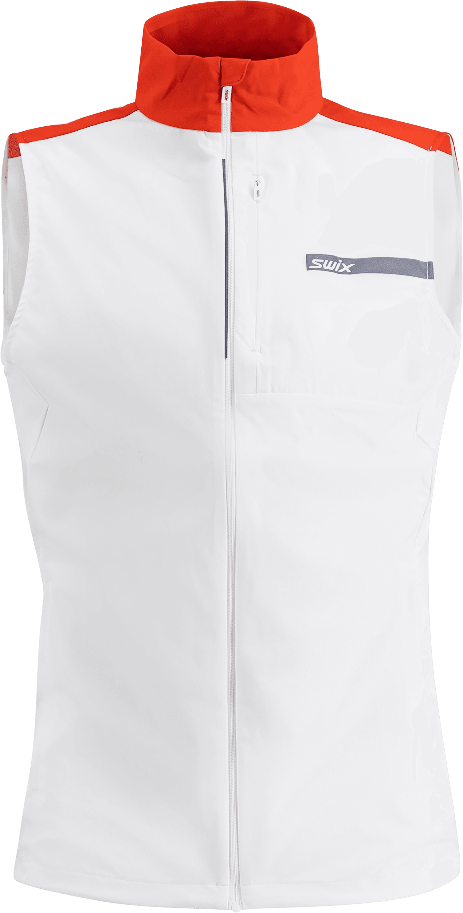 Swix Swix Men's Roadline Wind Vest Bright White/Fiery Red