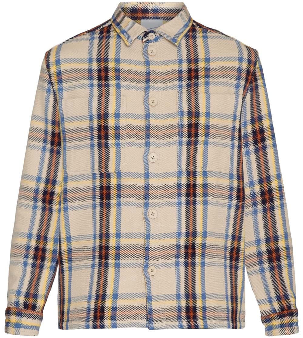Knowledge Cotton Apparel Knowledge Cotton Apparel Men's Checked Overshirt Brown Check