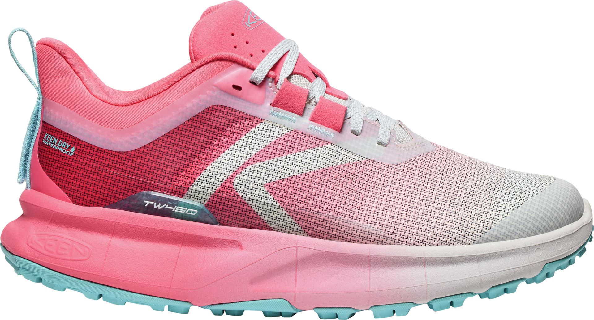 Keen Keen Women's 450 Dirt Waterproof Hiking Shoe Rouge Red-star White