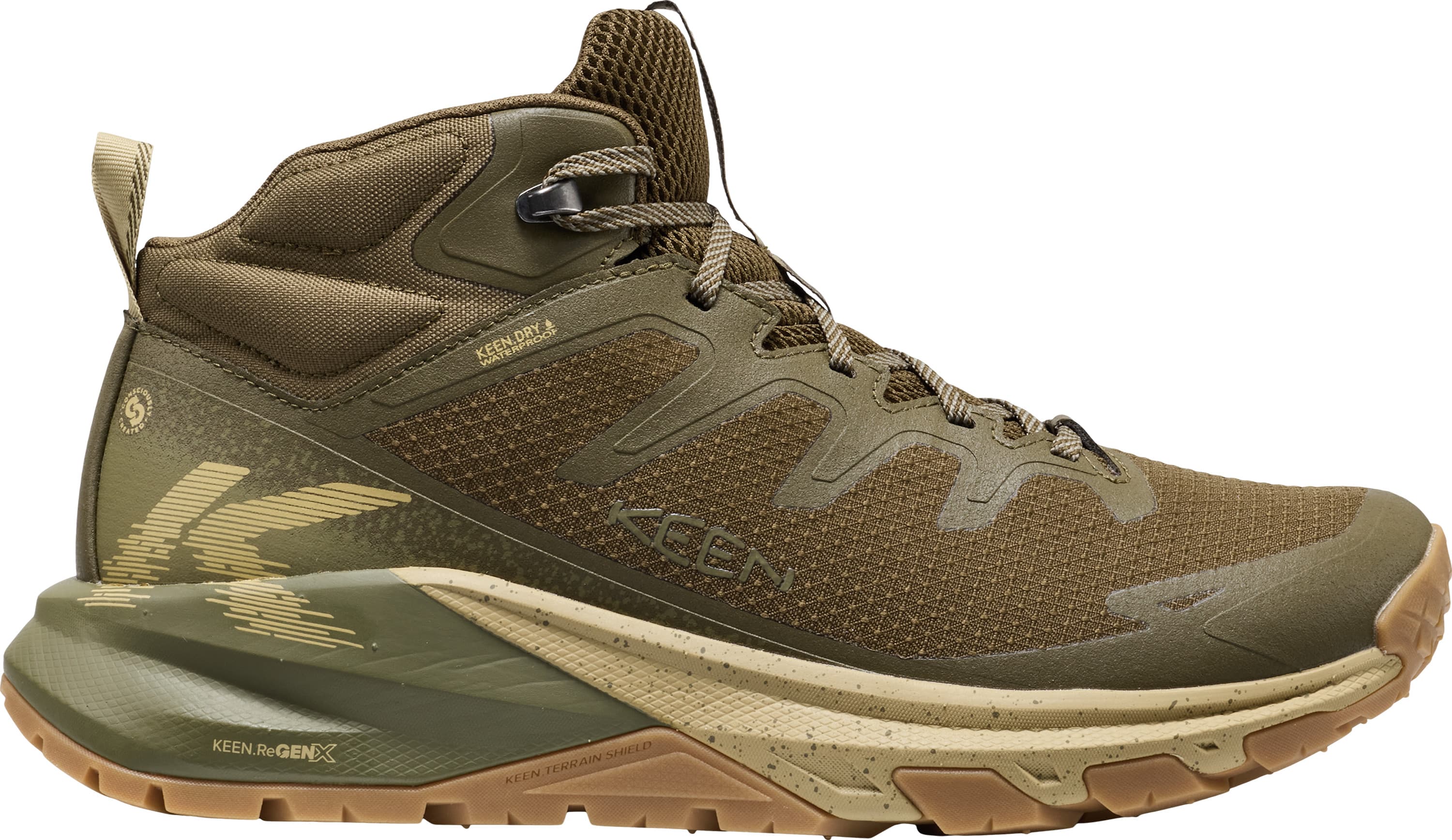 Keen Keen Men's Targhee Apex Mid Wp  Dark Olive-khaki