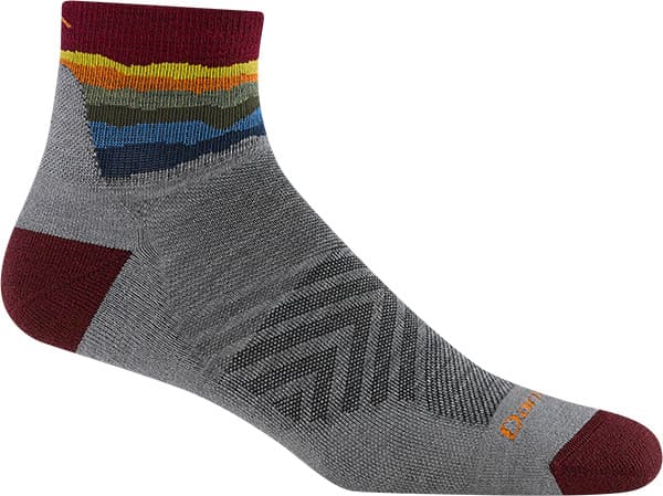 Darn Tough Darn Tough Men's Run Quarter Ultra-Lightweight with Cushion Skyracer Gray