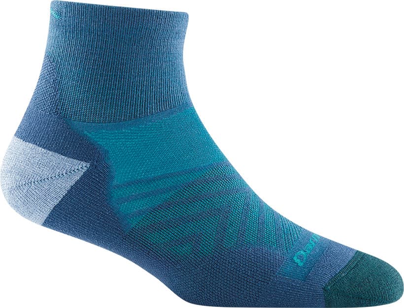 Darn Tough Darn Tough Women's Run 1/4 Ultra-Lightweight Cushion Running Sock  Gray