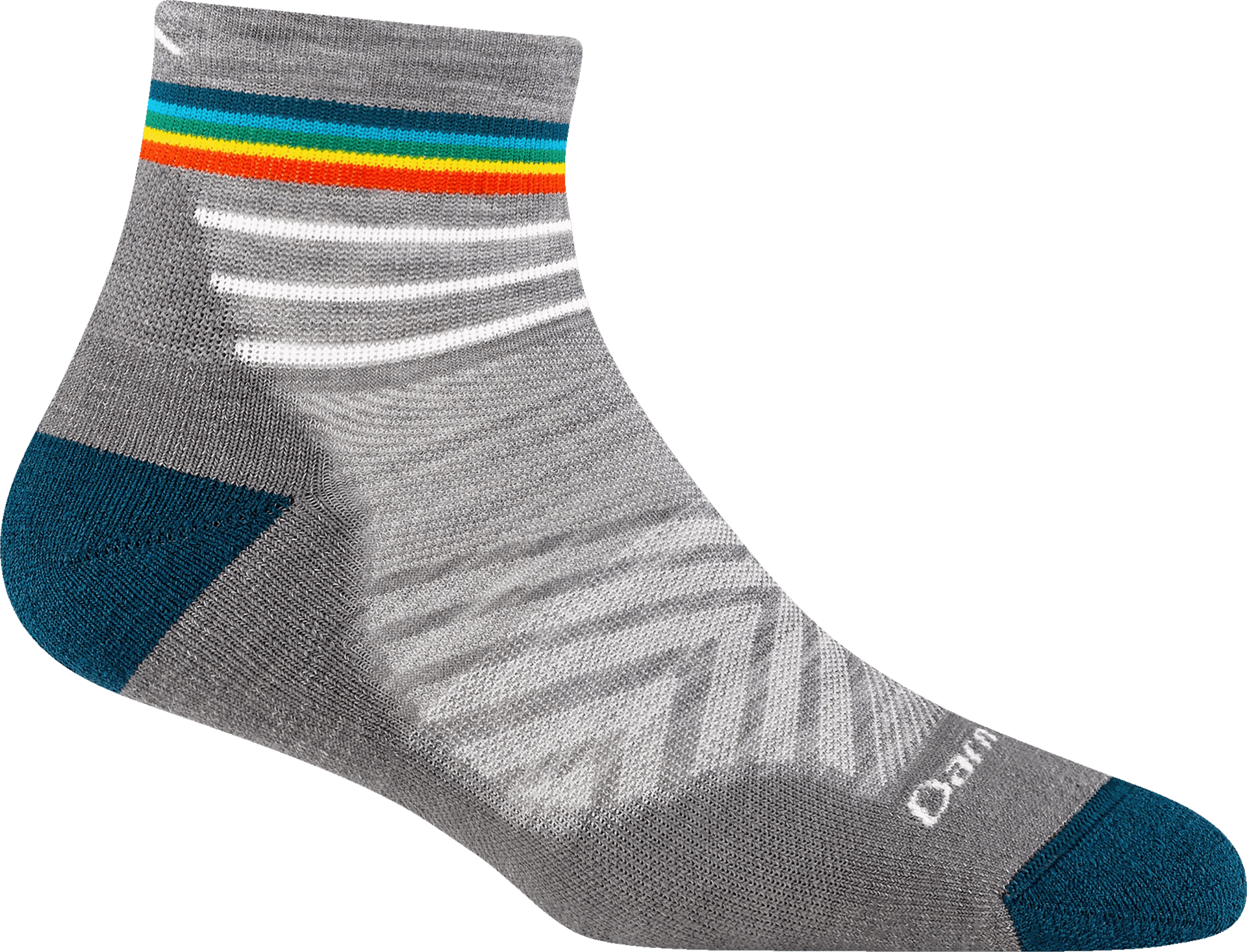 Darn Tough Darn Tough Women's Run 1/4 Ultra-Lightweight Cushion Running Sock  Gray