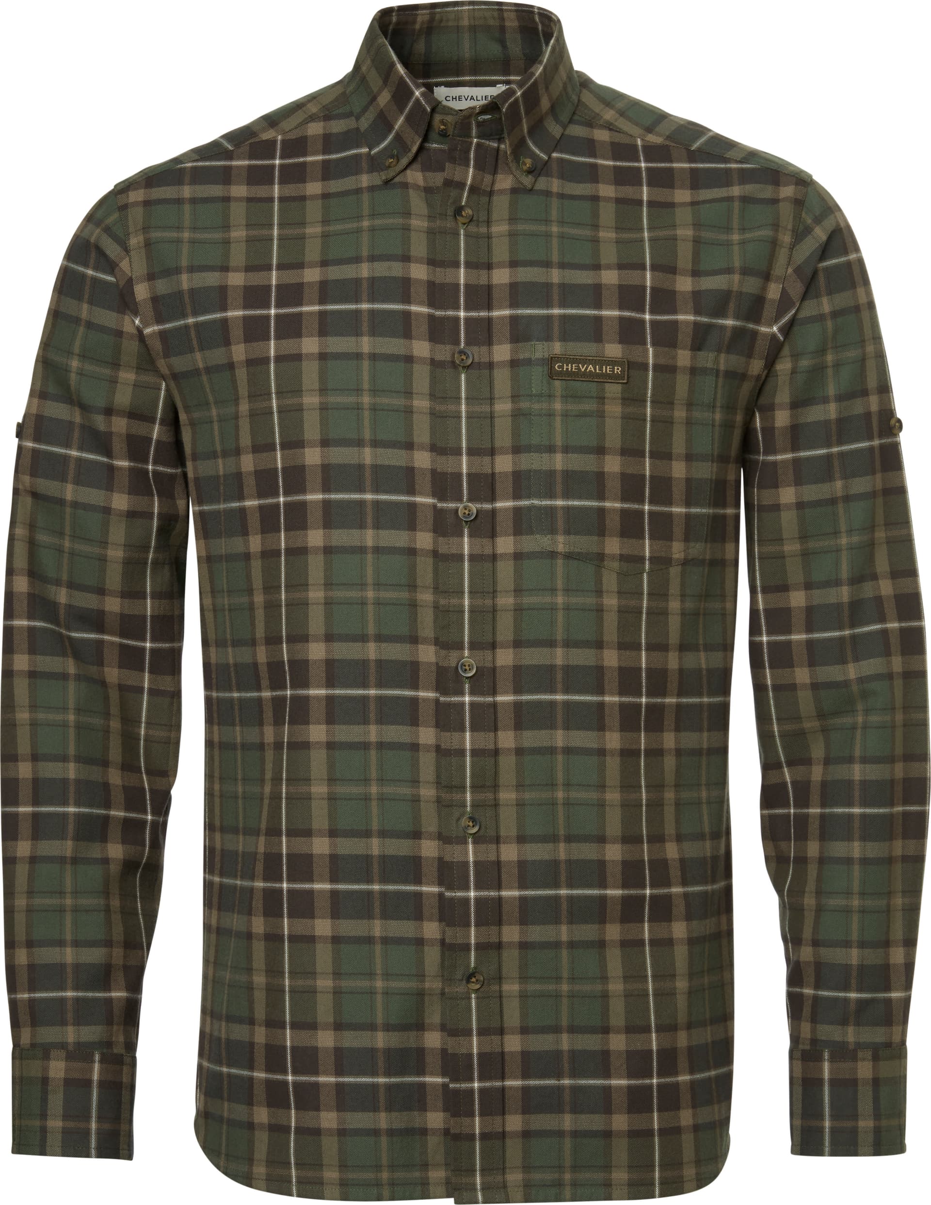 Chevalier Chevalier Men's Teal Light Flannel Shirt Hemlock Green Checked