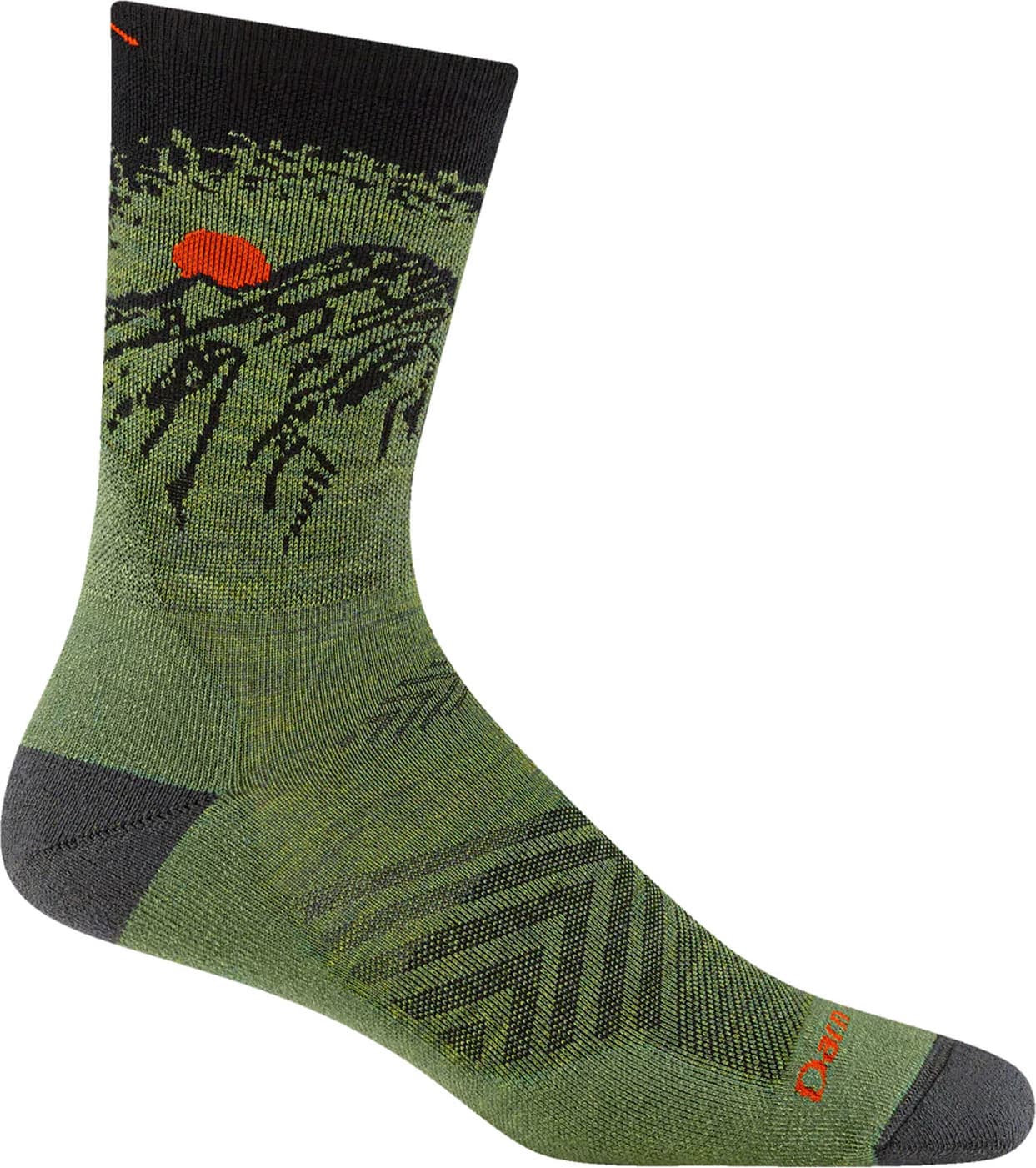 Darn Tough Darn Tough Men's Vert Micro Crew Ultra-Lightweight With Cushion Lichen