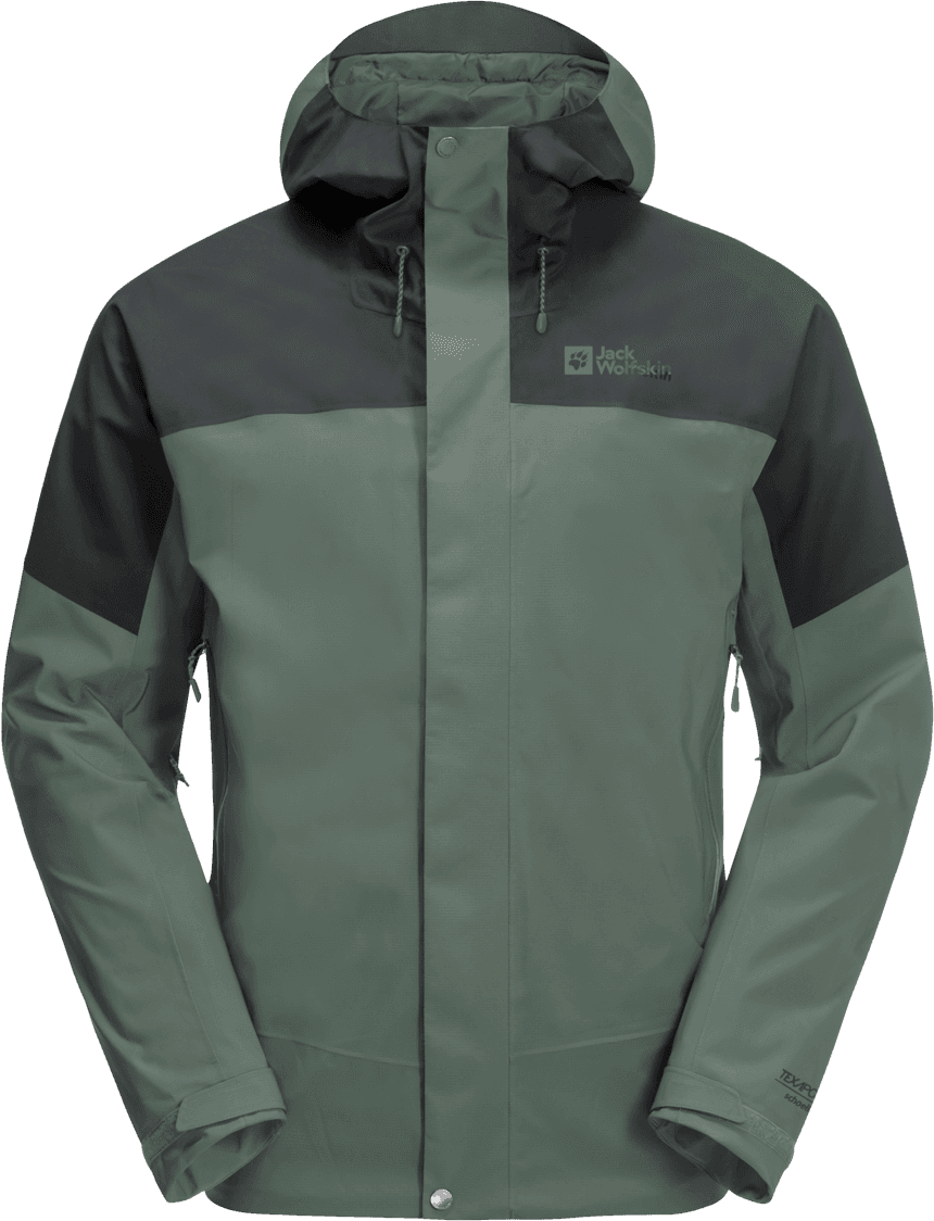 Jack Wolfskin Jack Wolfskin Men's Kammweg 2-Layer Jacket Hedge Green