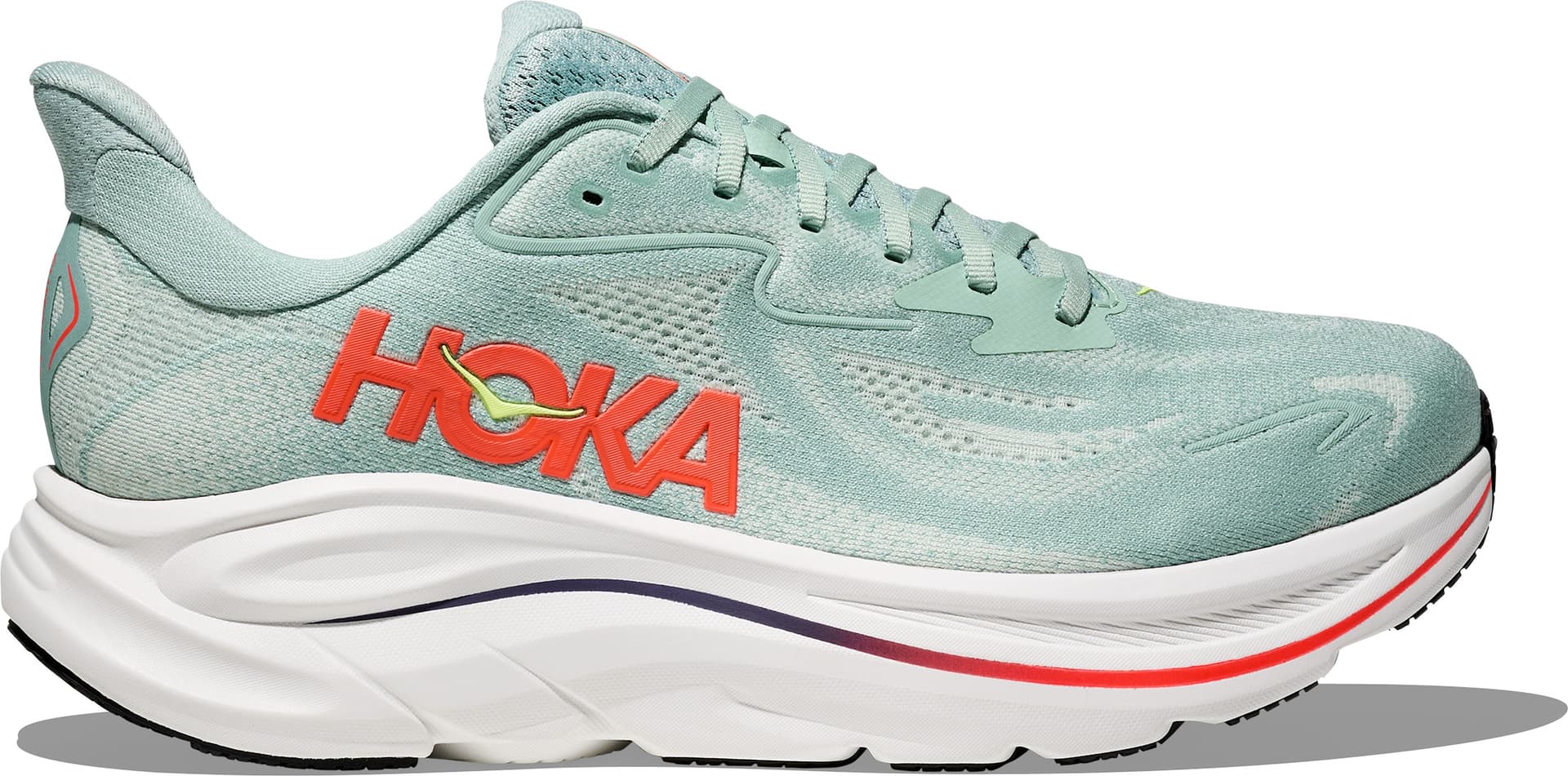 HOKA Hoka Men's Clifton 10 Wide Sage/Neon Flame