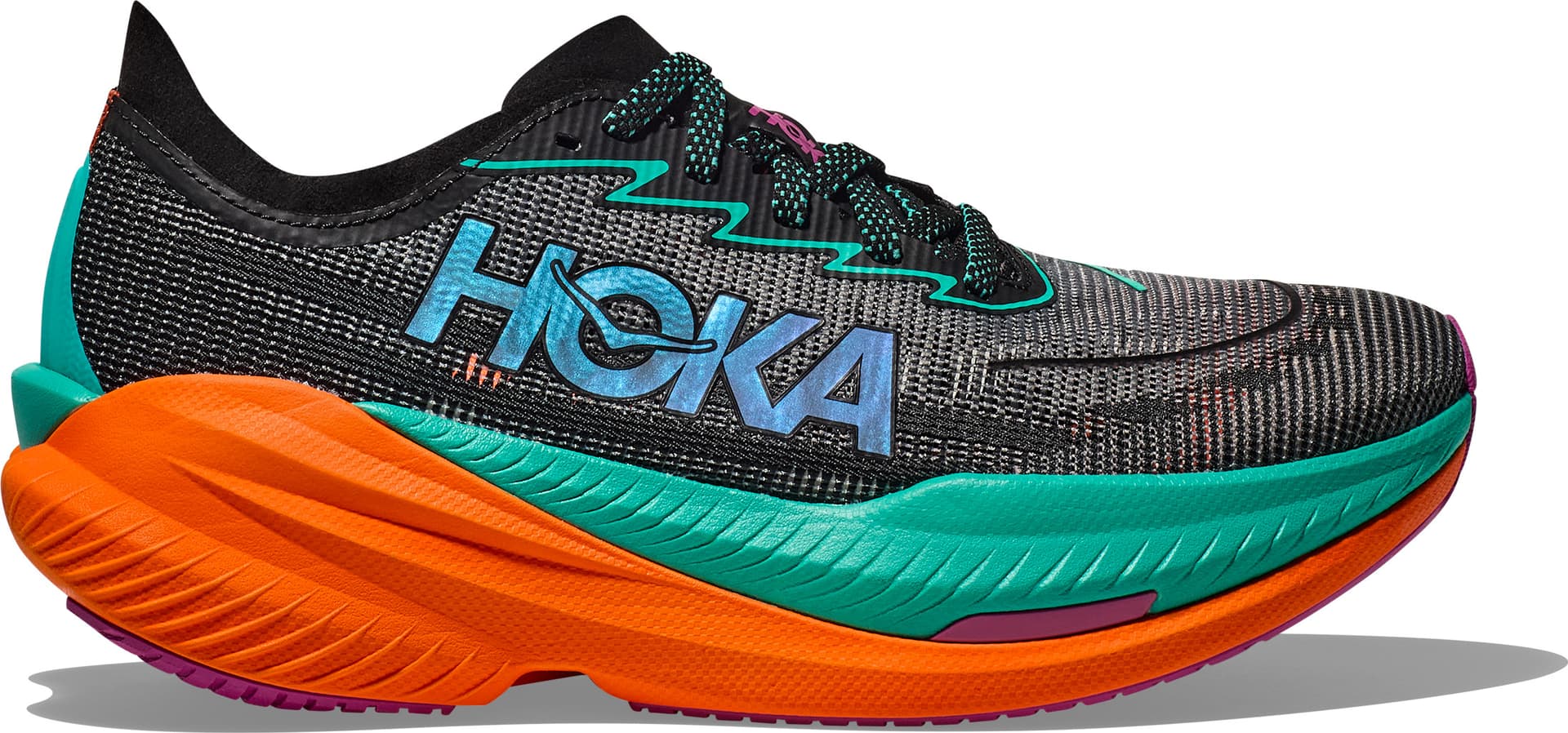 HOKA Hoka Women's Mach X 2 Wide Black/Electric Aqua
