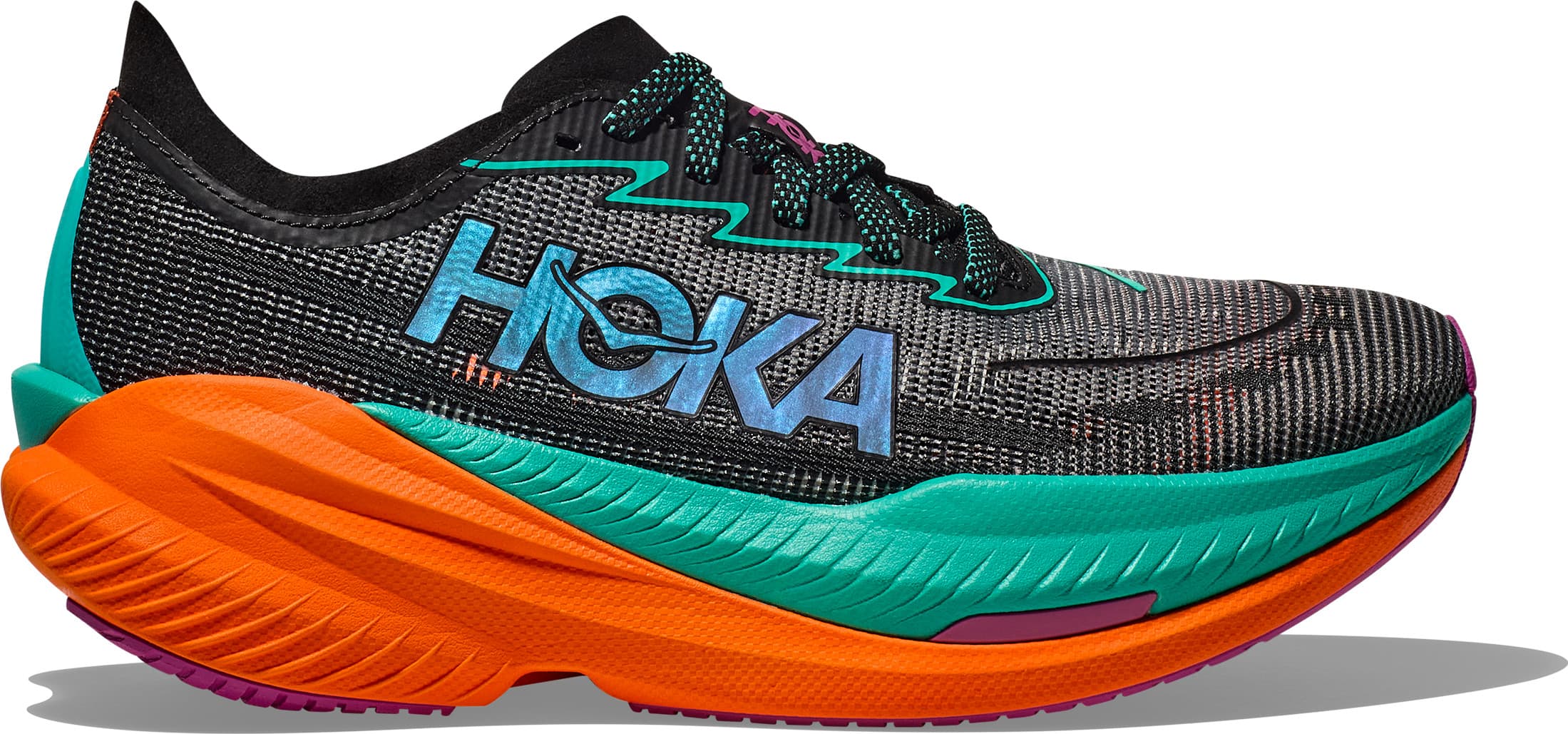 HOKA Hoka Women's Mach X 2 Wide Black/Electric Aqua