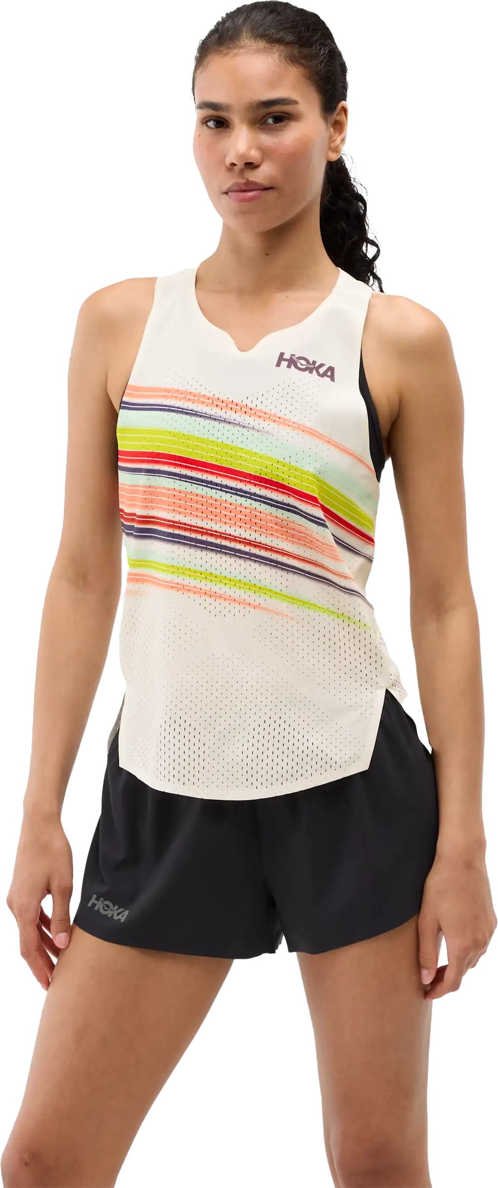 HOKA Hoka Women's Race Day Singlet Alabaster Flare