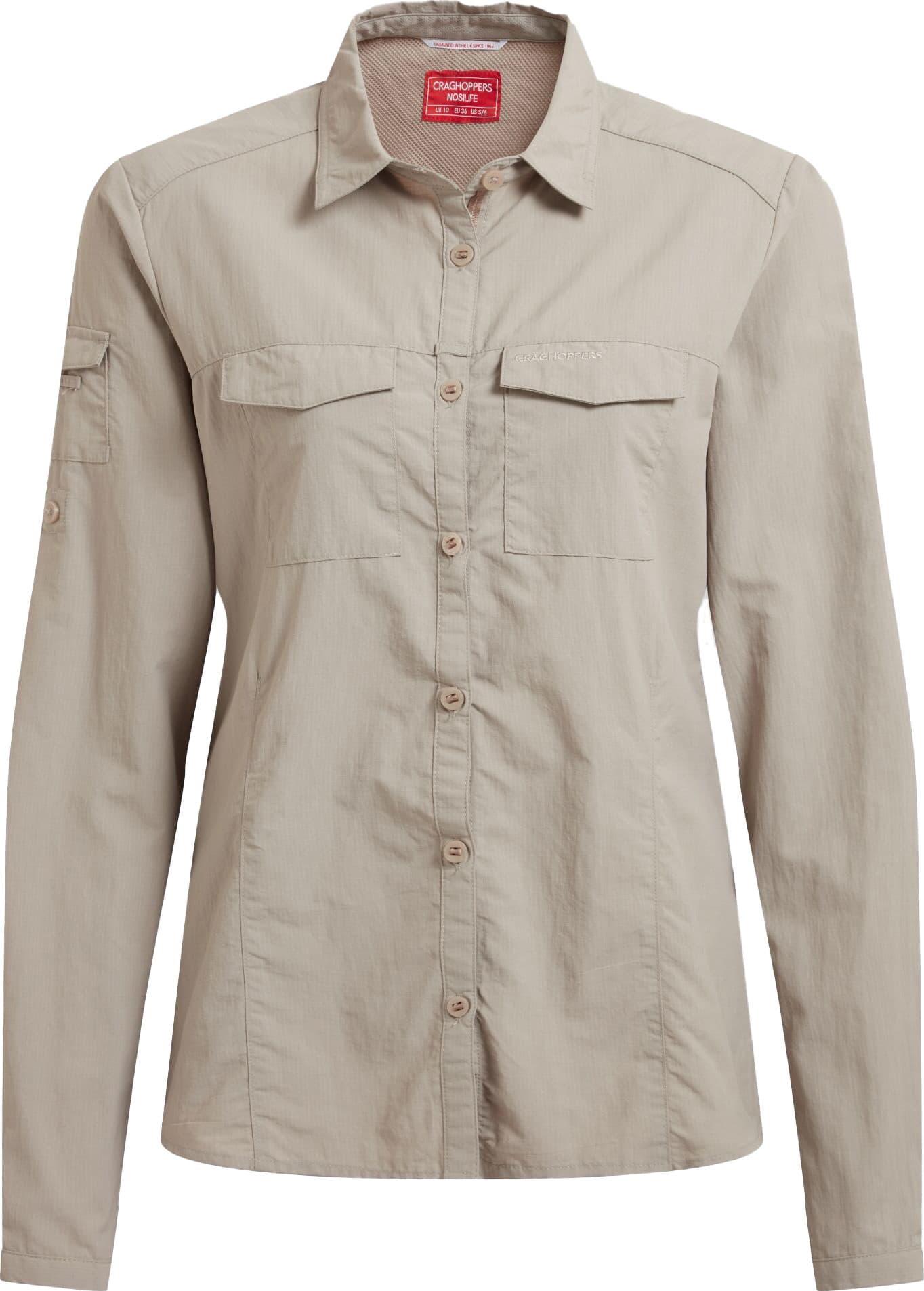 Craghoppers Craghoppers Women's Nosilife Adventure Long Sleeved Shirt III Soft Mushroom