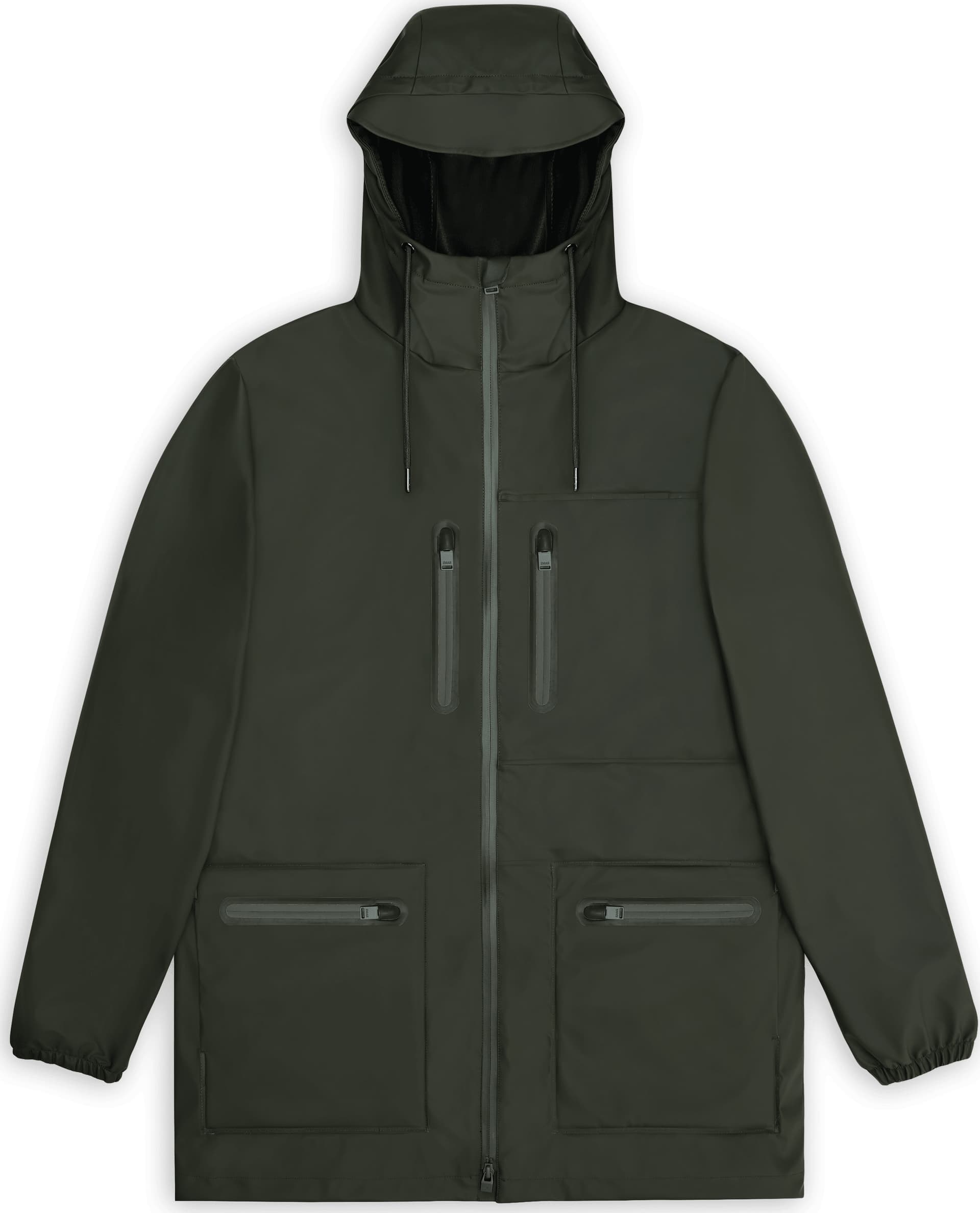 Rains Rains Unisex Cargo Long Jacket W3 Green