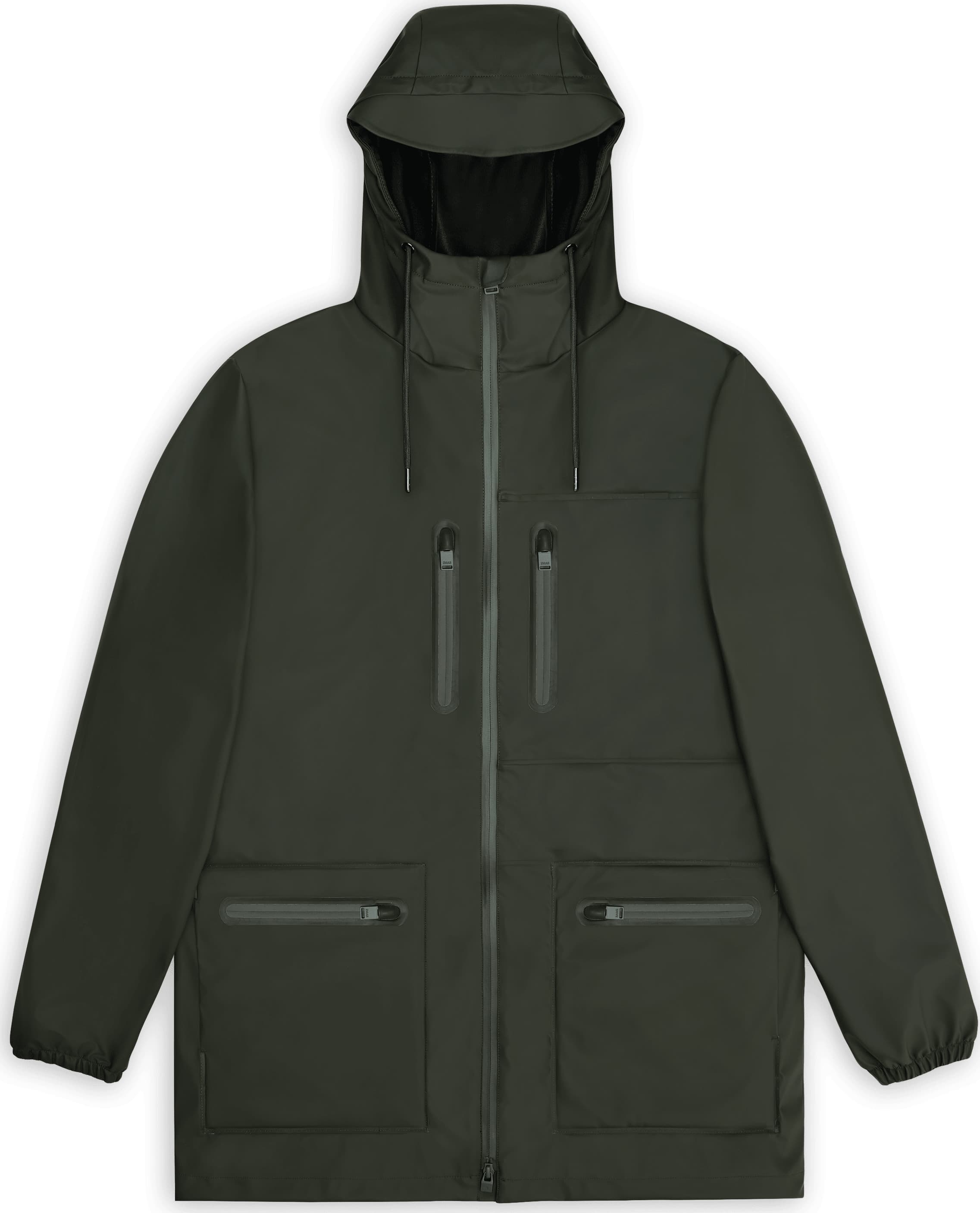 Rains Rains Unisex Cargo Long Jacket W3 Green