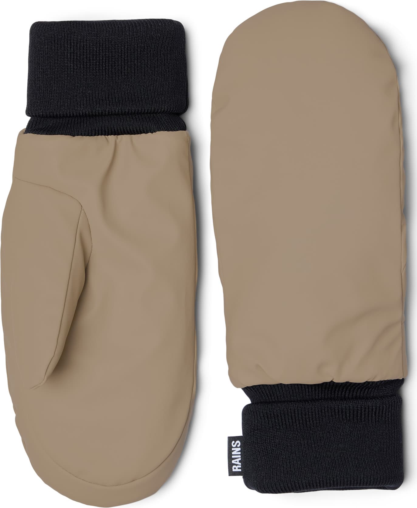 Rains Rains Puffer Mittens Beige