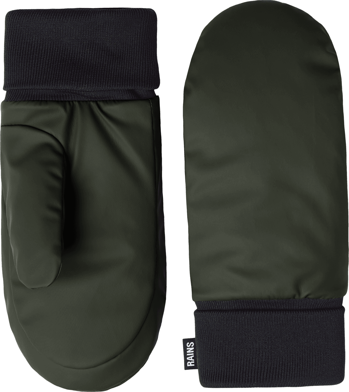 Rains Rains Puffer Mittens Green