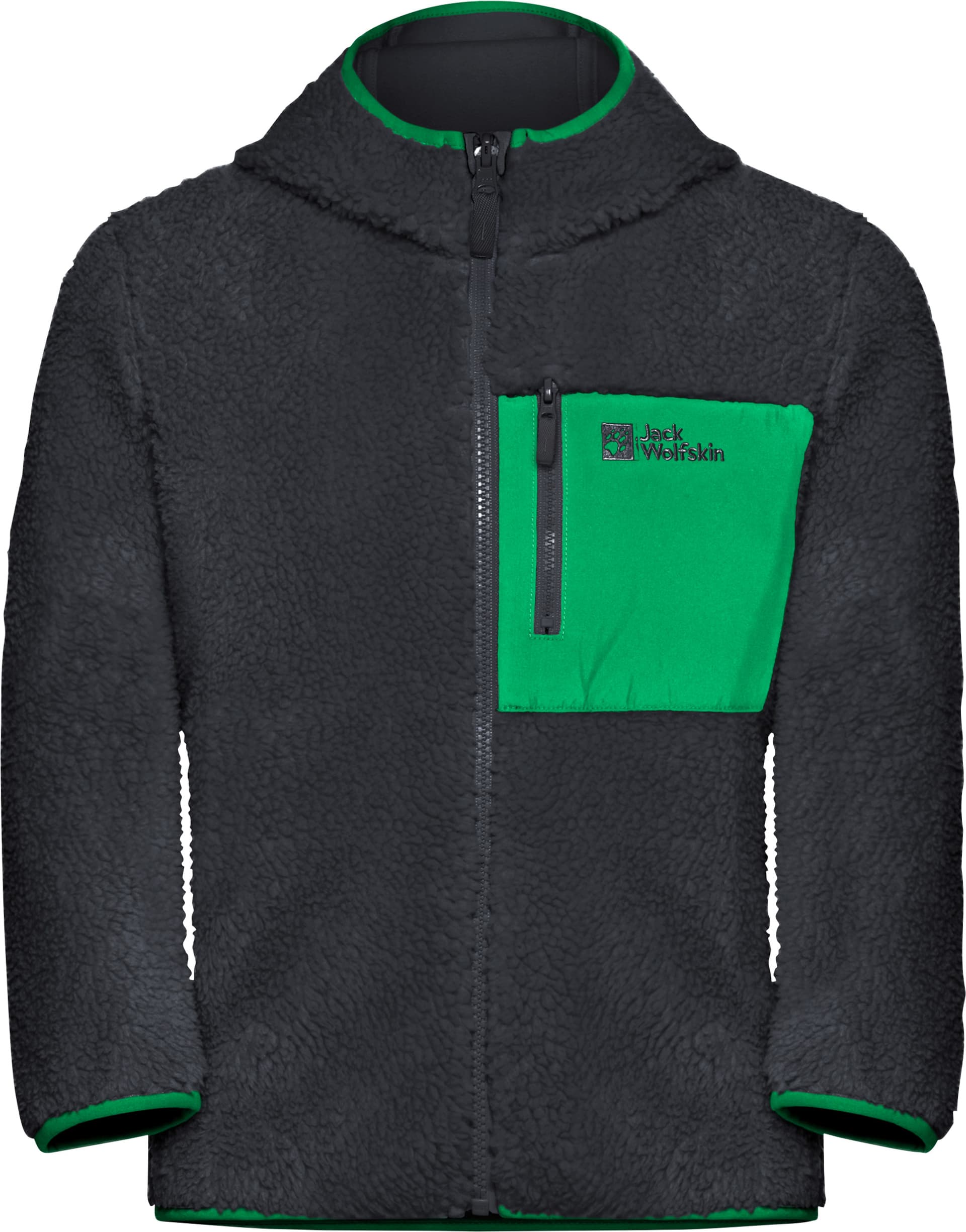 Jack Wolfskin Jack Wolfskin Kids' Ice Curl Hood Jacket Phantom / Green