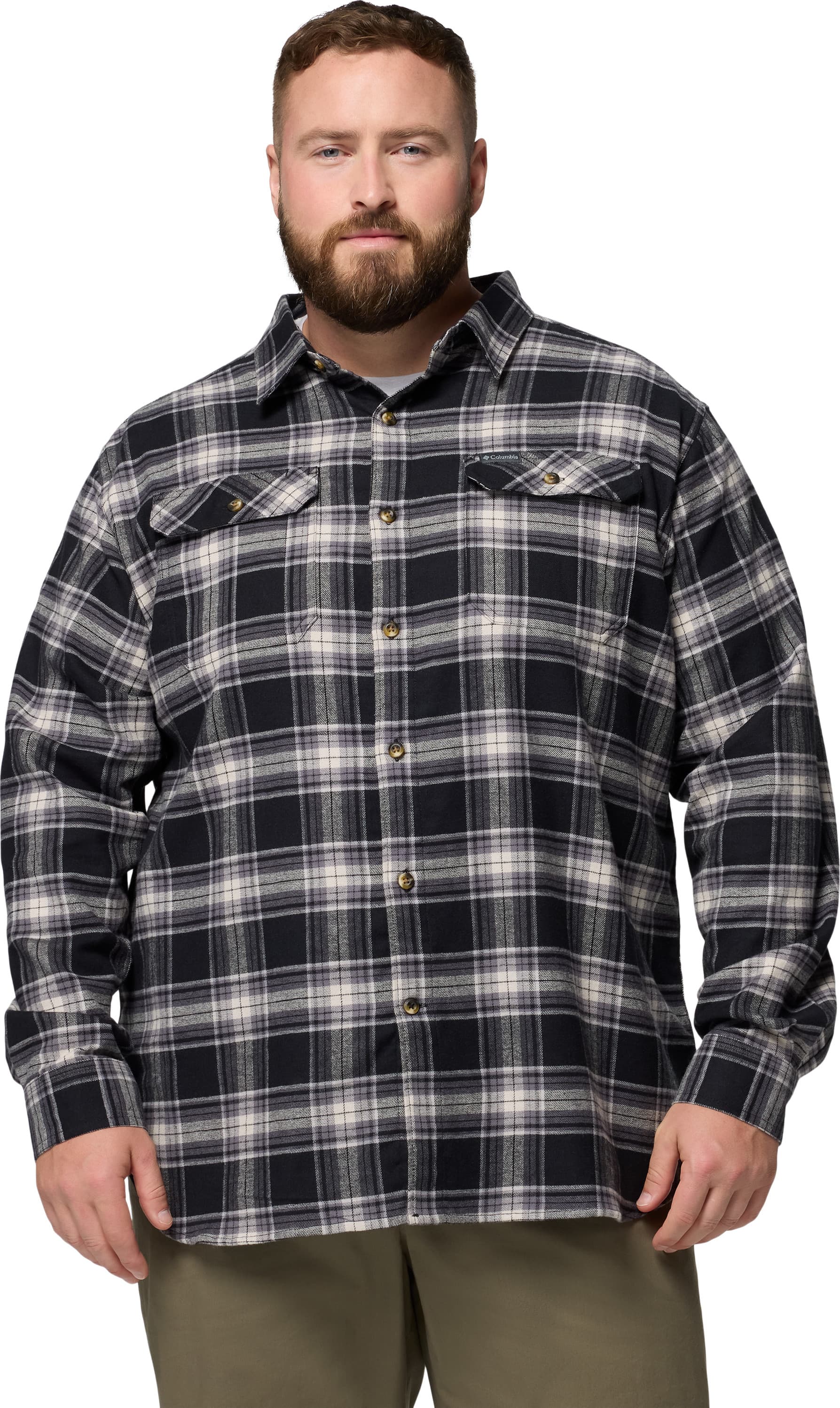 Columbia Columbia Men's Flare Gun Stretch Flannel Black Two Lane Tartan