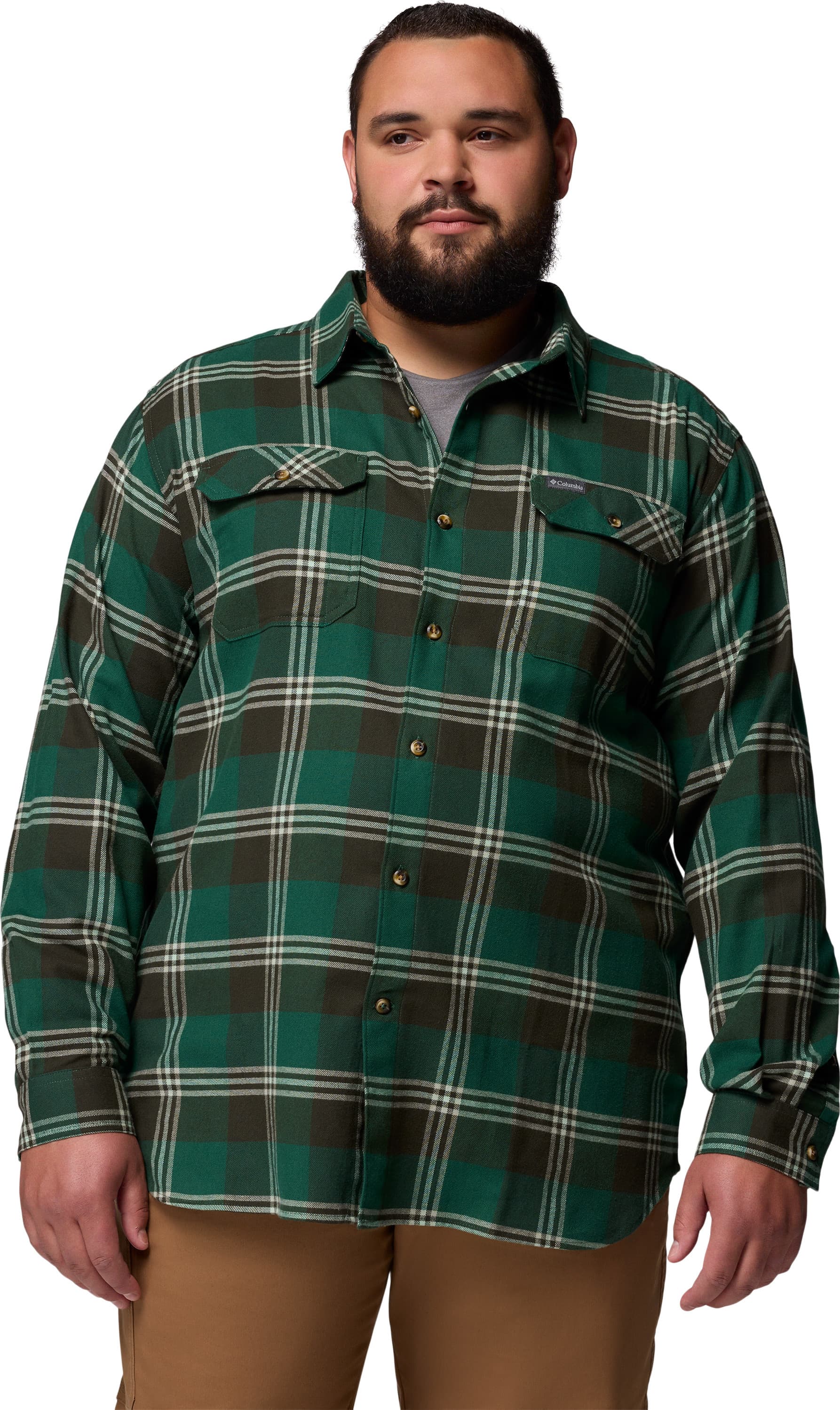 Columbia Columbia Men's Flare Gun Stretch Flannel Rain Forest Trails Edge Plaid