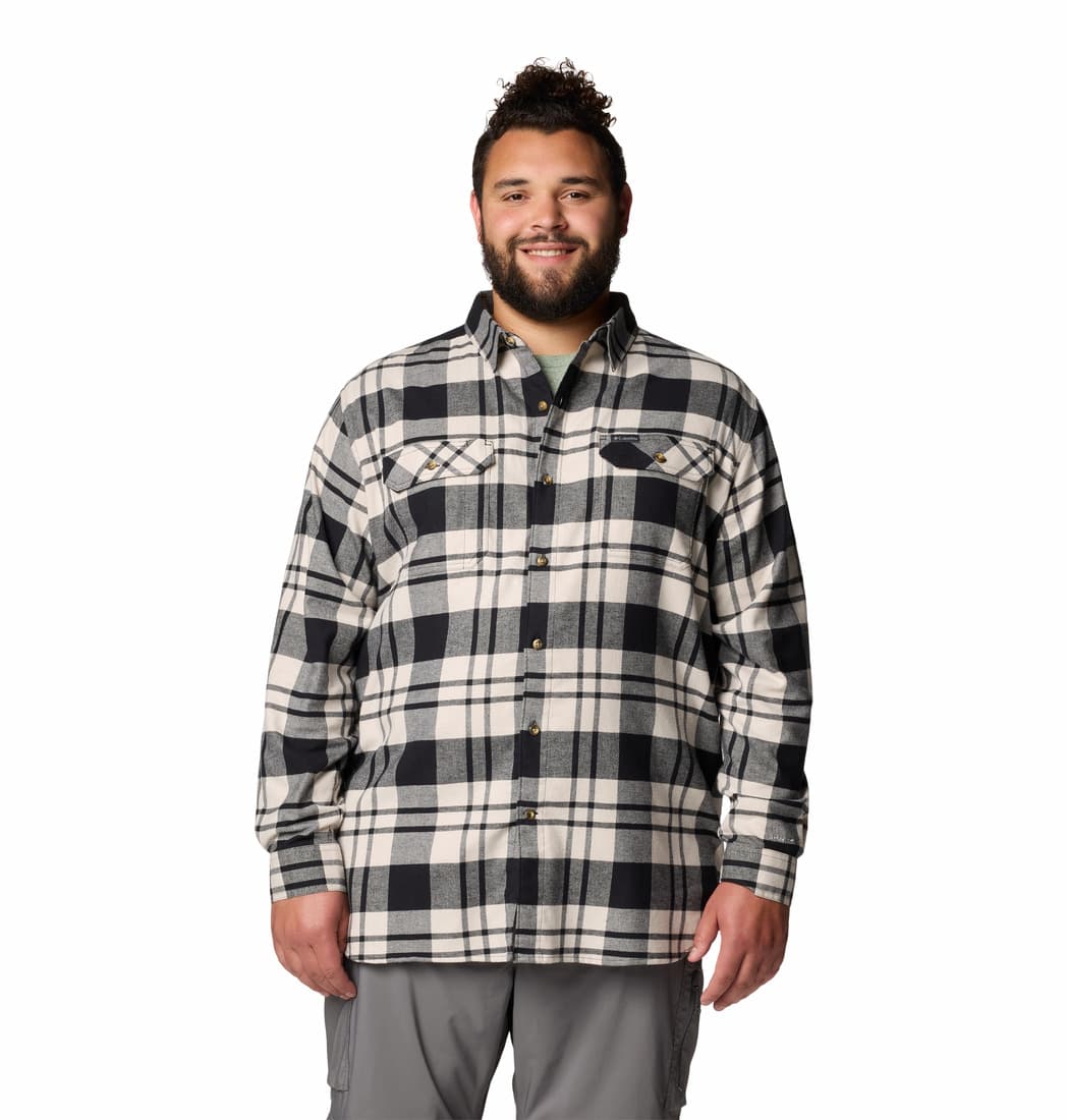Columbia Columbia Men's Flare Gun Stretch Flannel Black River Crossing Plaid