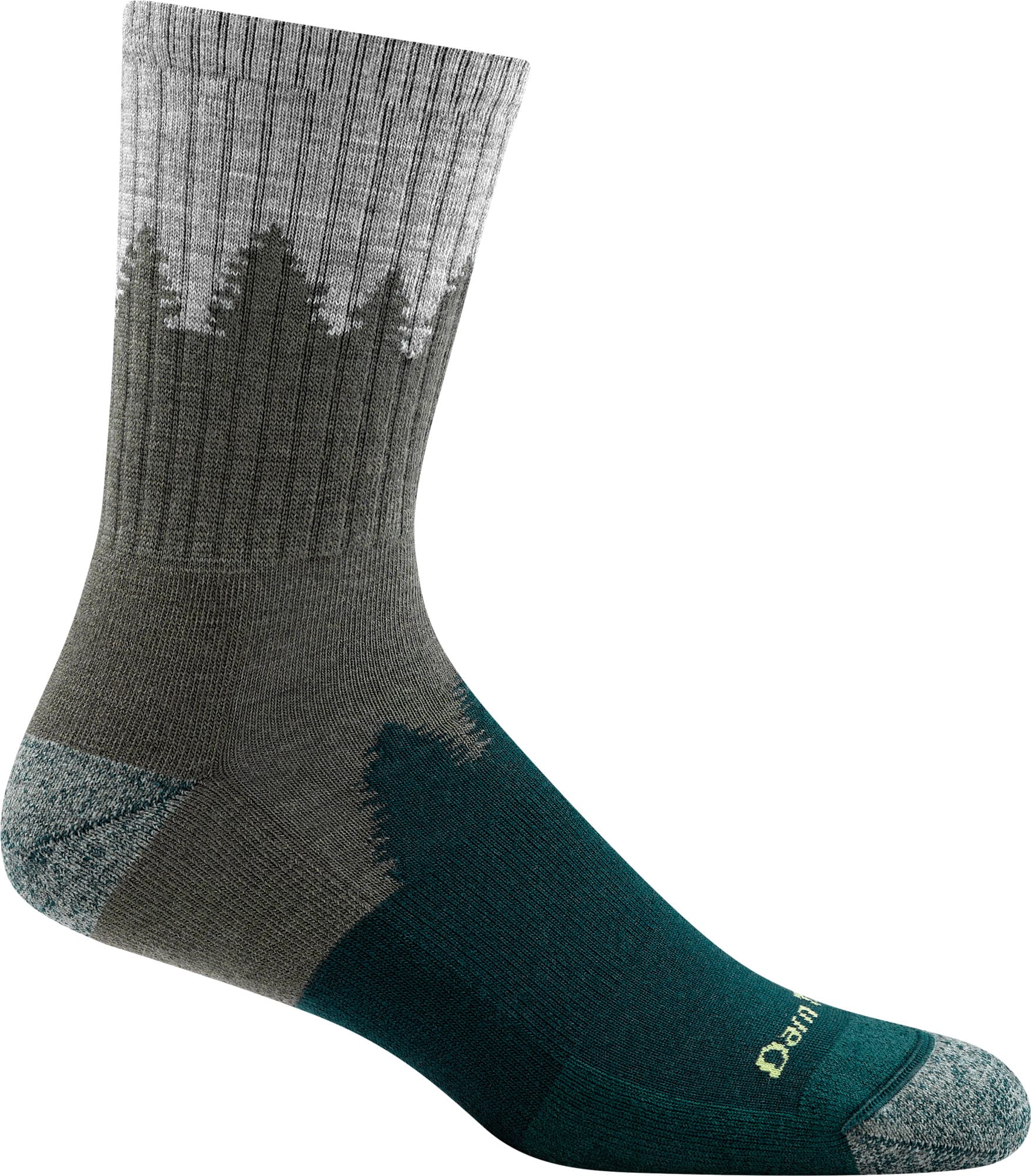 Darn Tough Darn Tough Men's Number 2 Micro Crew Midweight Hiking Sock Green