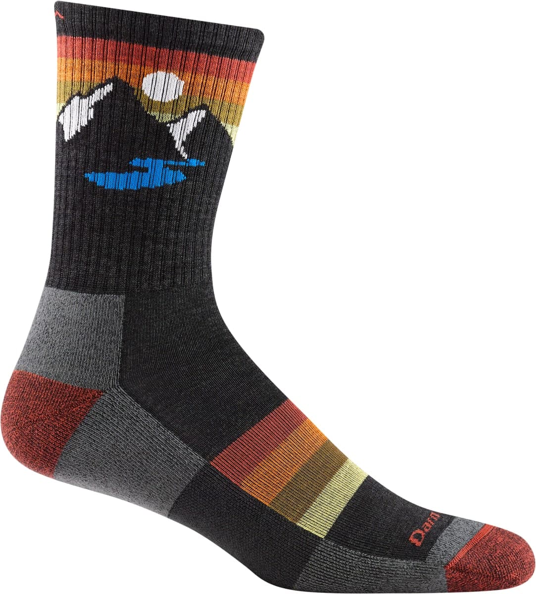 Darn Tough Darn Tough Sunset Ridge Micro Crew Lightweight With Cushion Charcoal