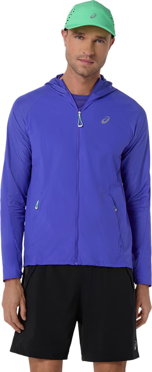Asics Asics Men's Road Packable Jacket Cobalt Burst/Illuminate Green
