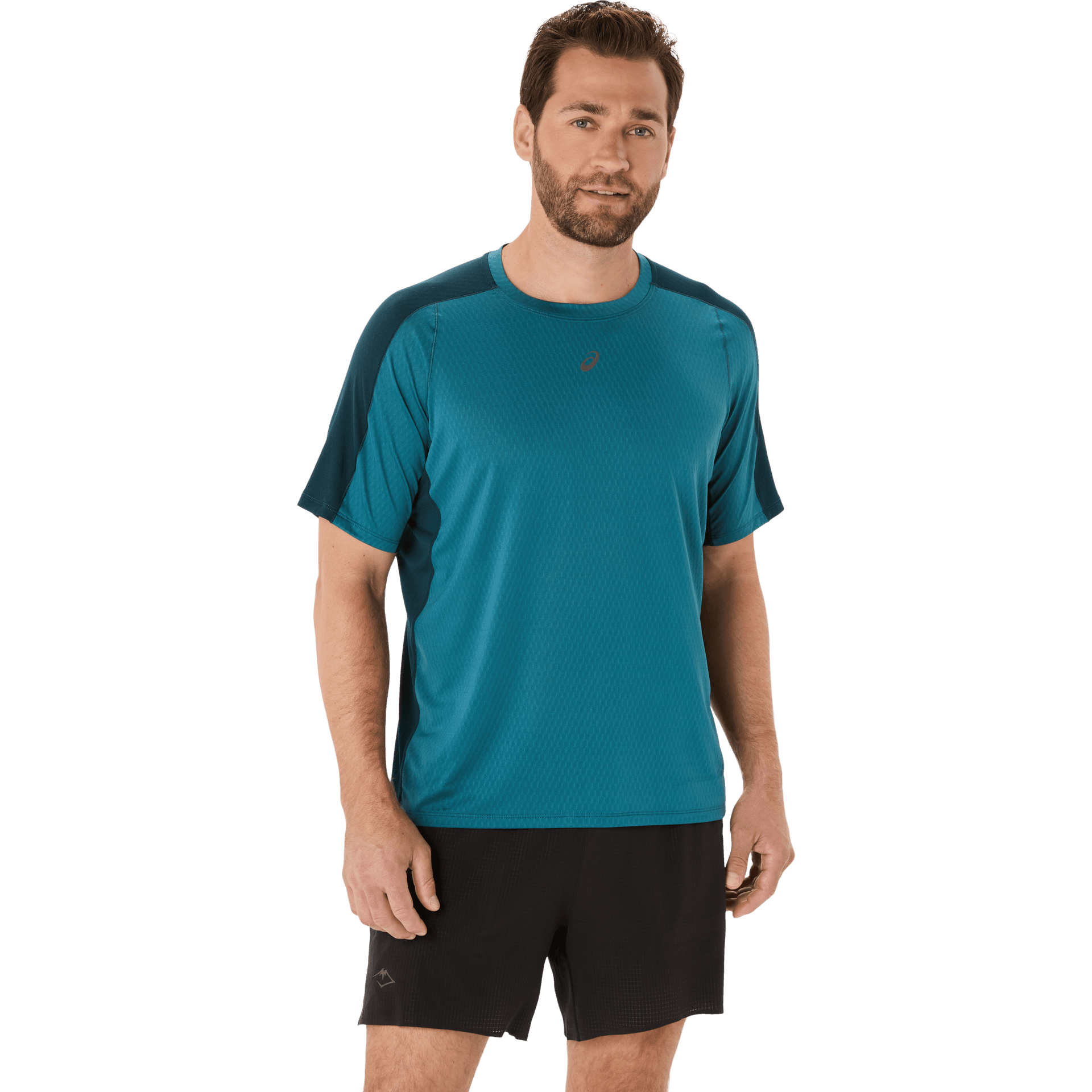 Asics Asics Men's Fujitrail Elite Ss Top Atlantis Blue/saxon Green