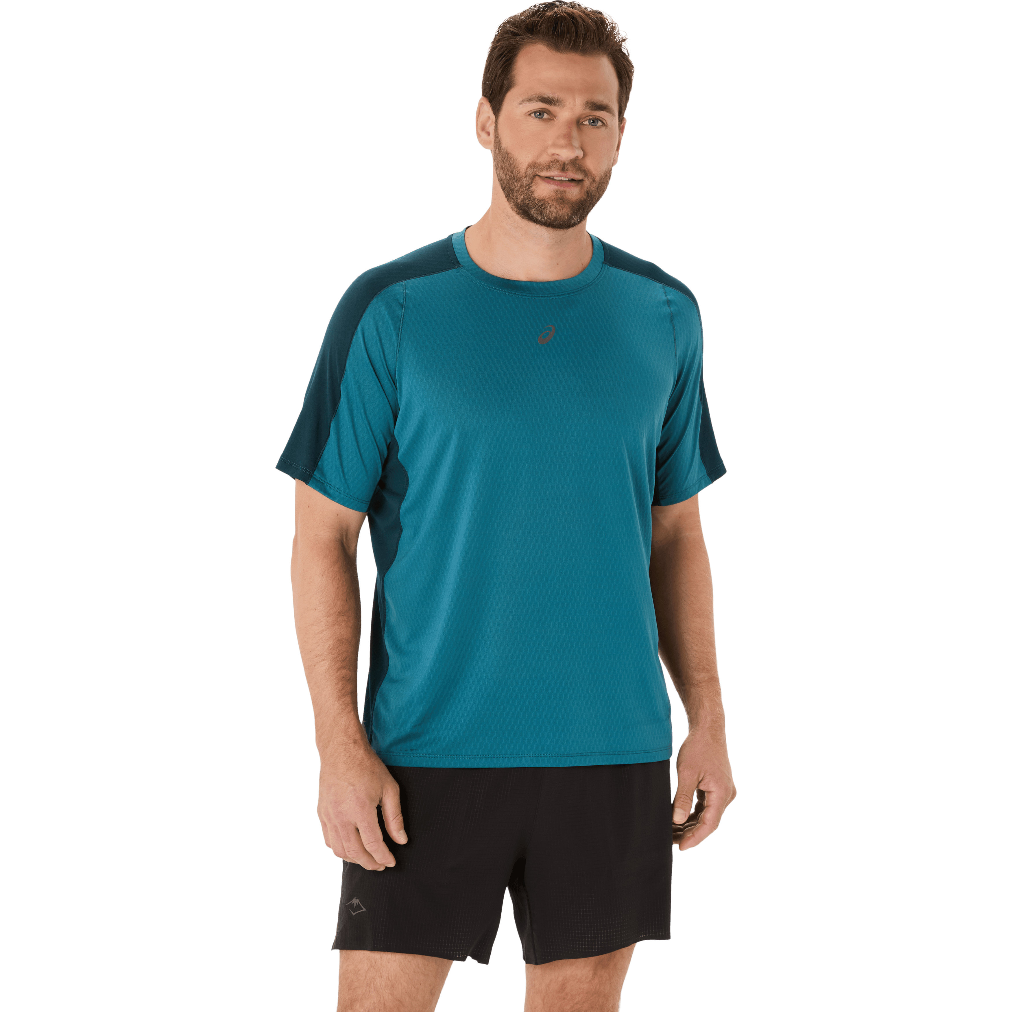 ASICS Asics Men's Fujitrail Elite Ss Top Atlantis Blue/saxon Green