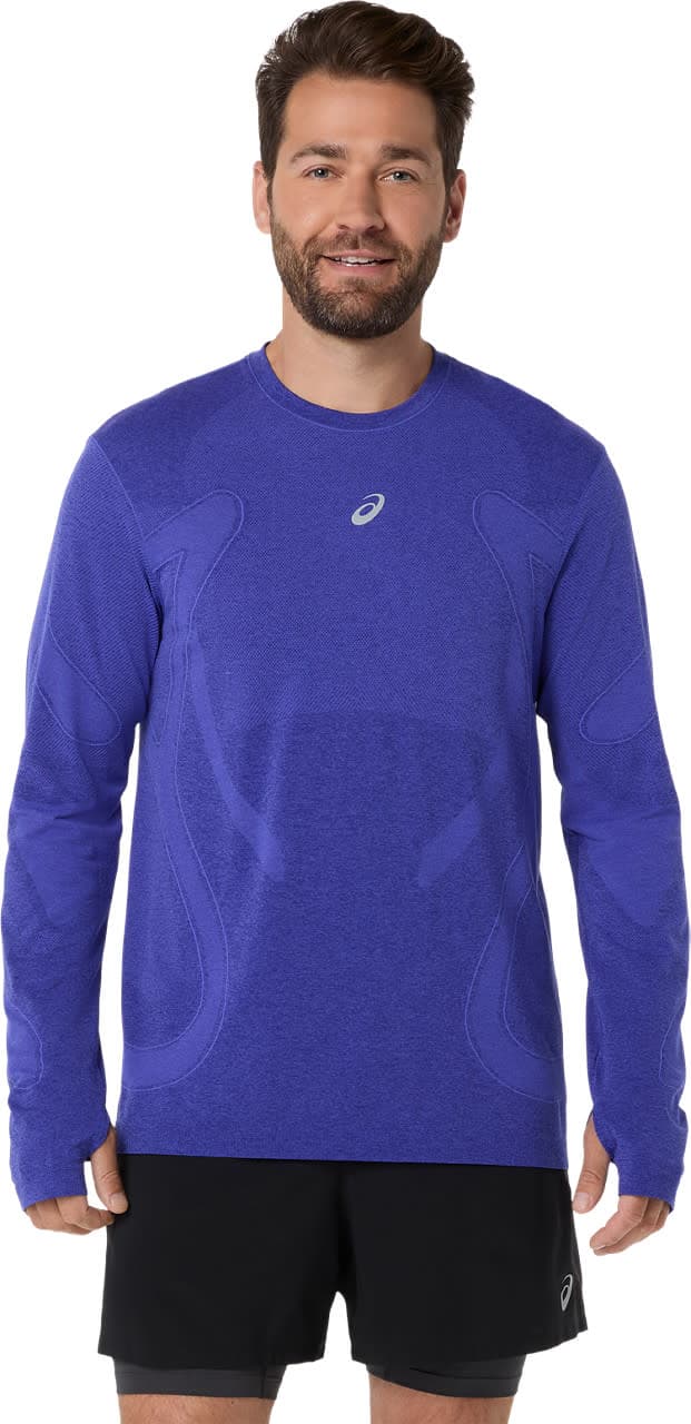 Asics Asics Men's Road Seamless Long Sleeve Top Cobalt Burst/Eggplant