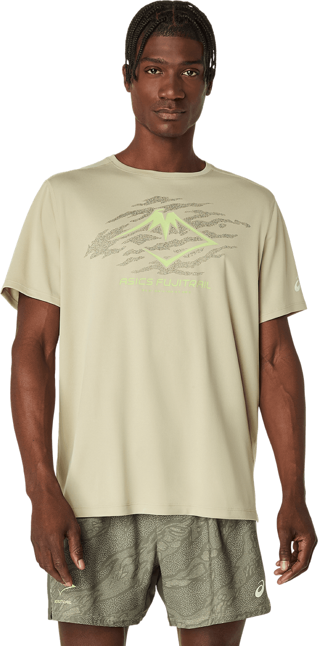Asics Asics Men's Fujitrail Logo Short Sleeve Top Khaki