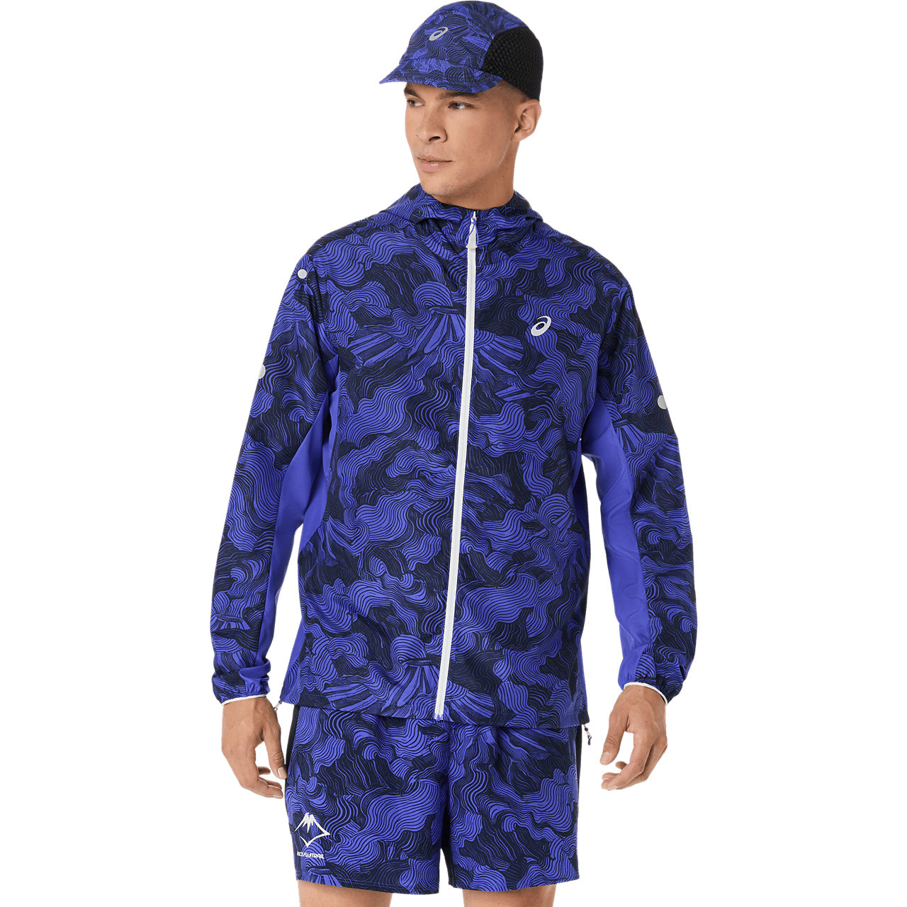 Asics Asics Men's Fujitrail Packable Jacket Cobalt Burst/Indigo Blue/Cream