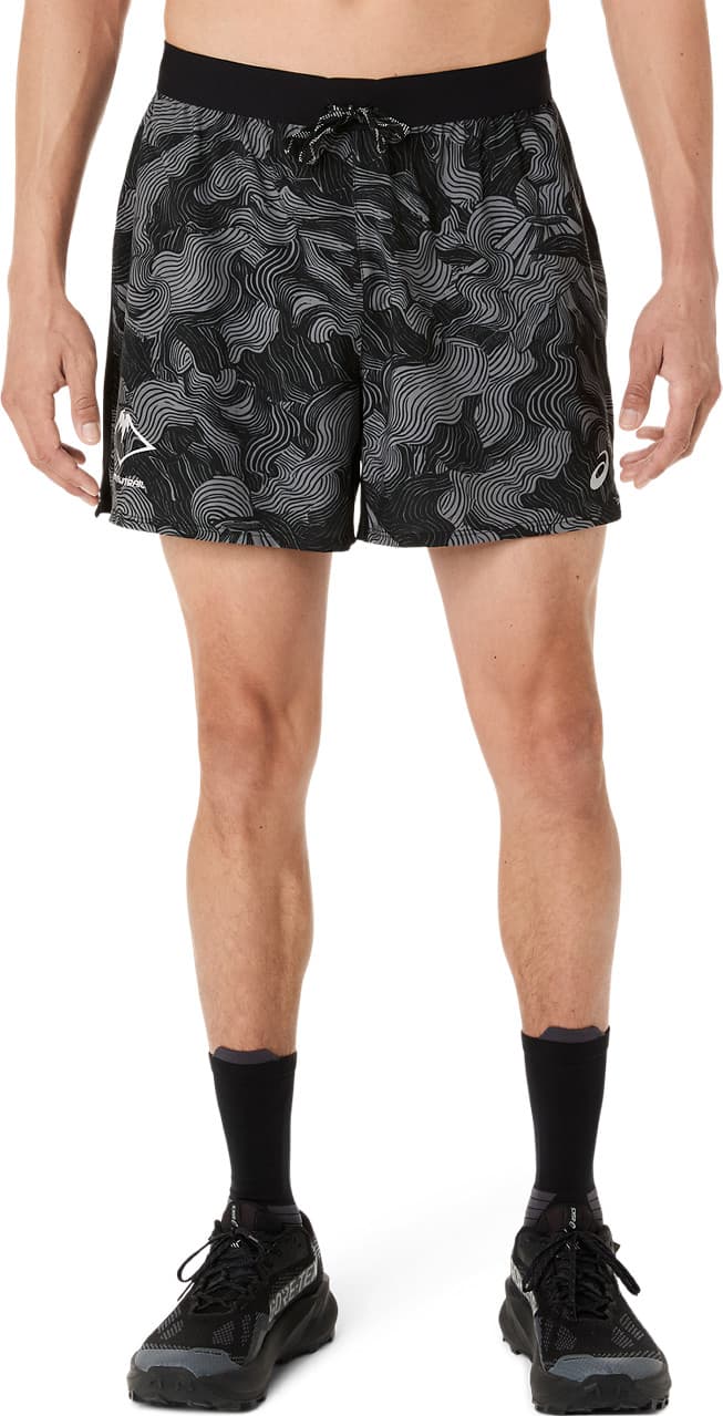 Asics Asics Men's Fujitrail All Over Print 5in Shorts Performance Black/Carbon/Cream