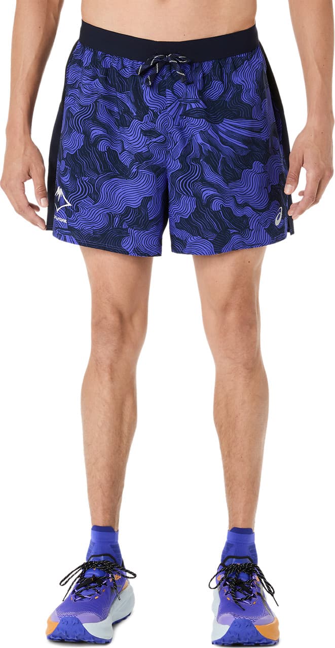 Asics Asics Men's Fujitrail All Over Print 5in Shorts Midnight/Cobalt Burst/Cream