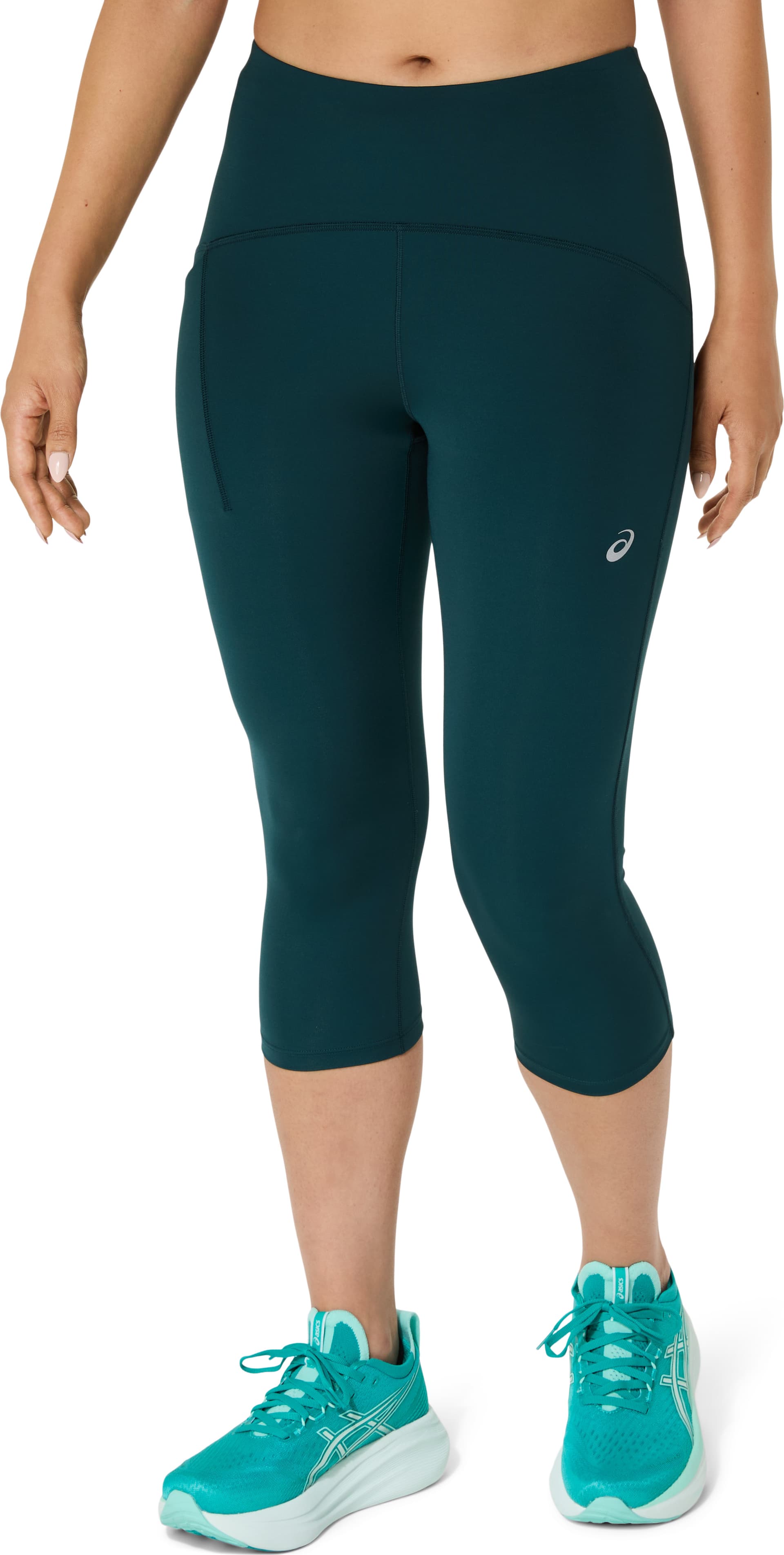 Asics Asics Women's Road High Waist Capri Tight Saxon Green