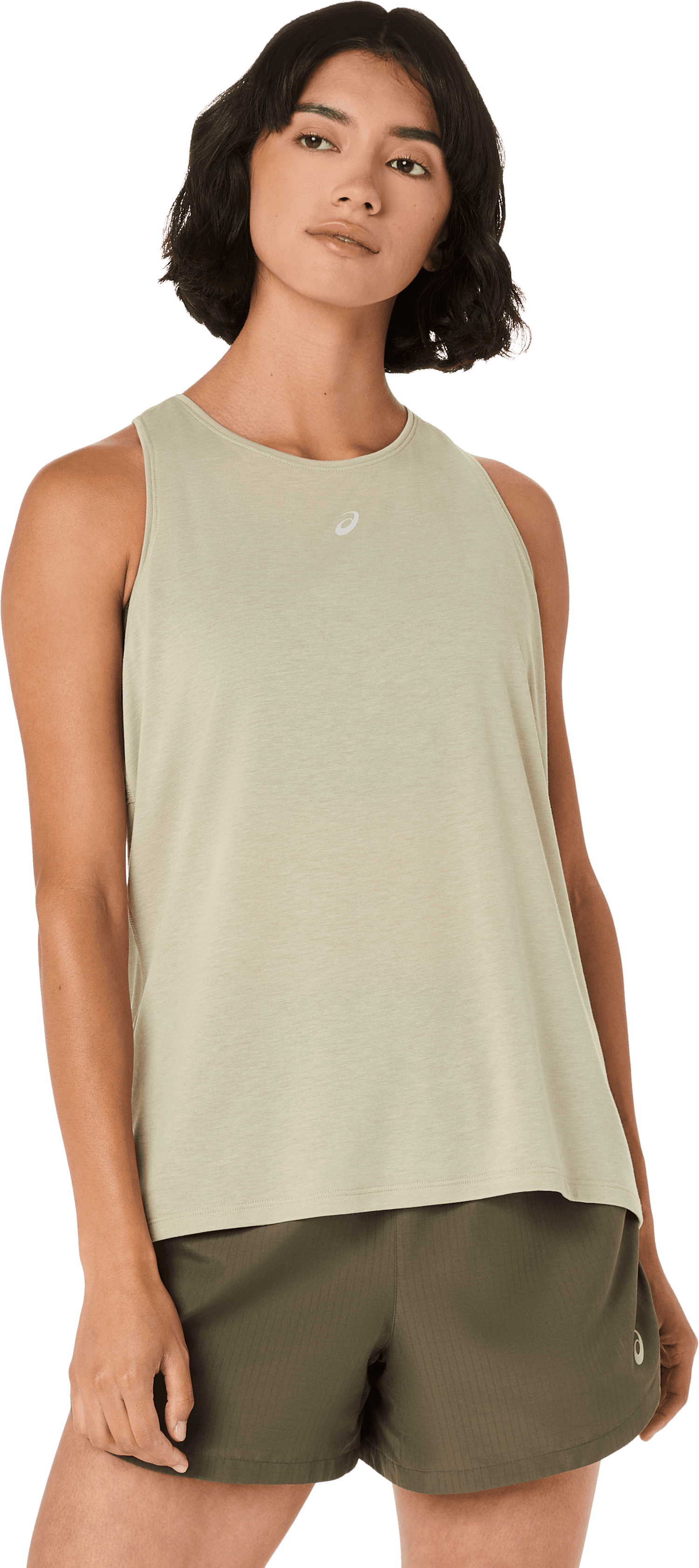 Asics Asics Women's Nagino Run Adjustable Tank Khaki