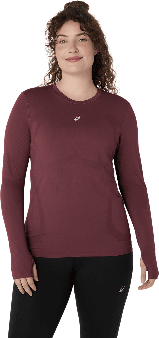 Asics Asics Women's Road Seamless Long Sleeve Top Dark Currant/Port Royal
