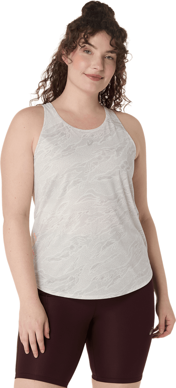 ASICS Asics Women's Fujitrail Tank Cream/Rainstorm Grey